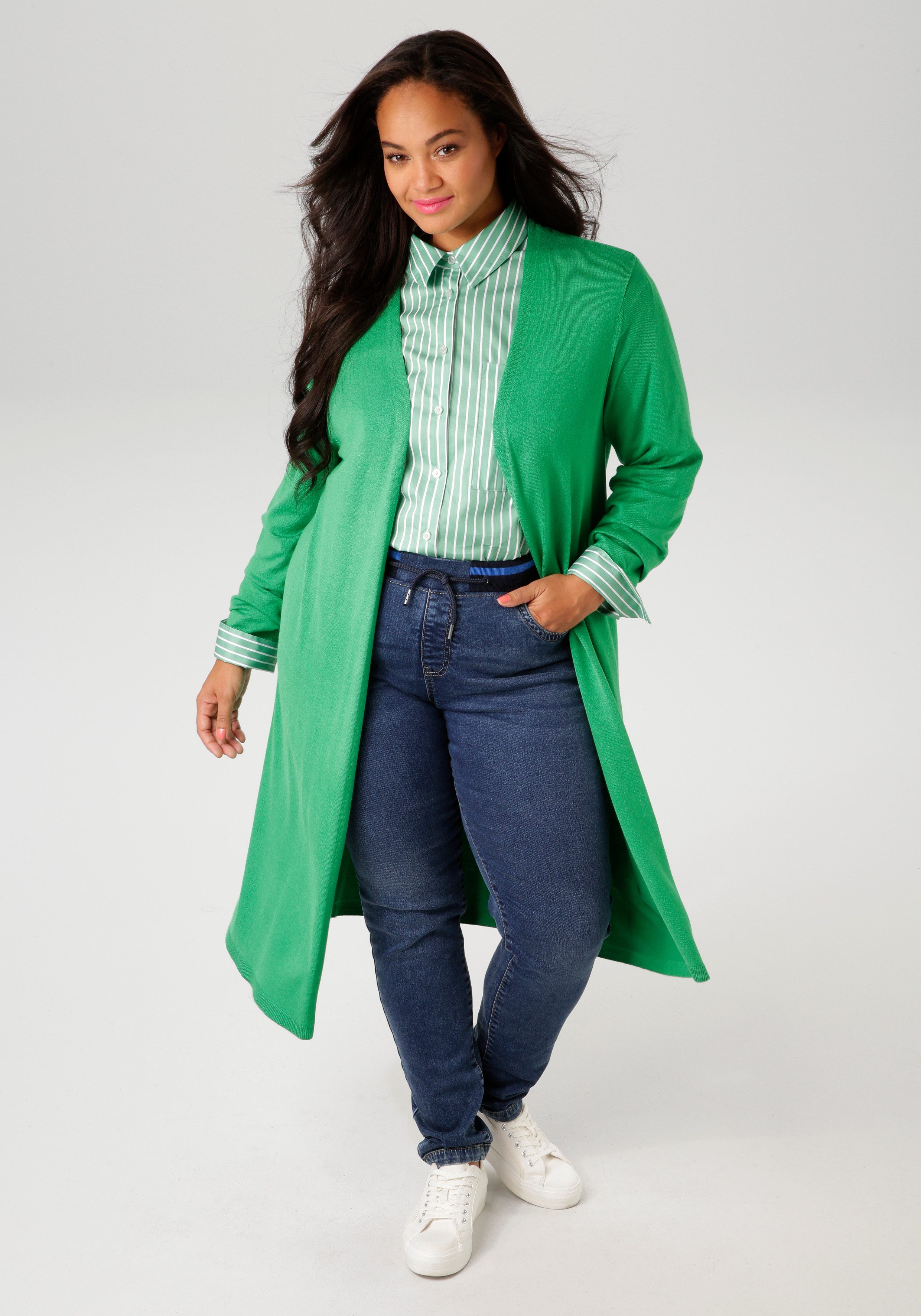 Aniston PLUS Overhemdblouse in 2 verschillende streepdesigns - nieuwe collectie