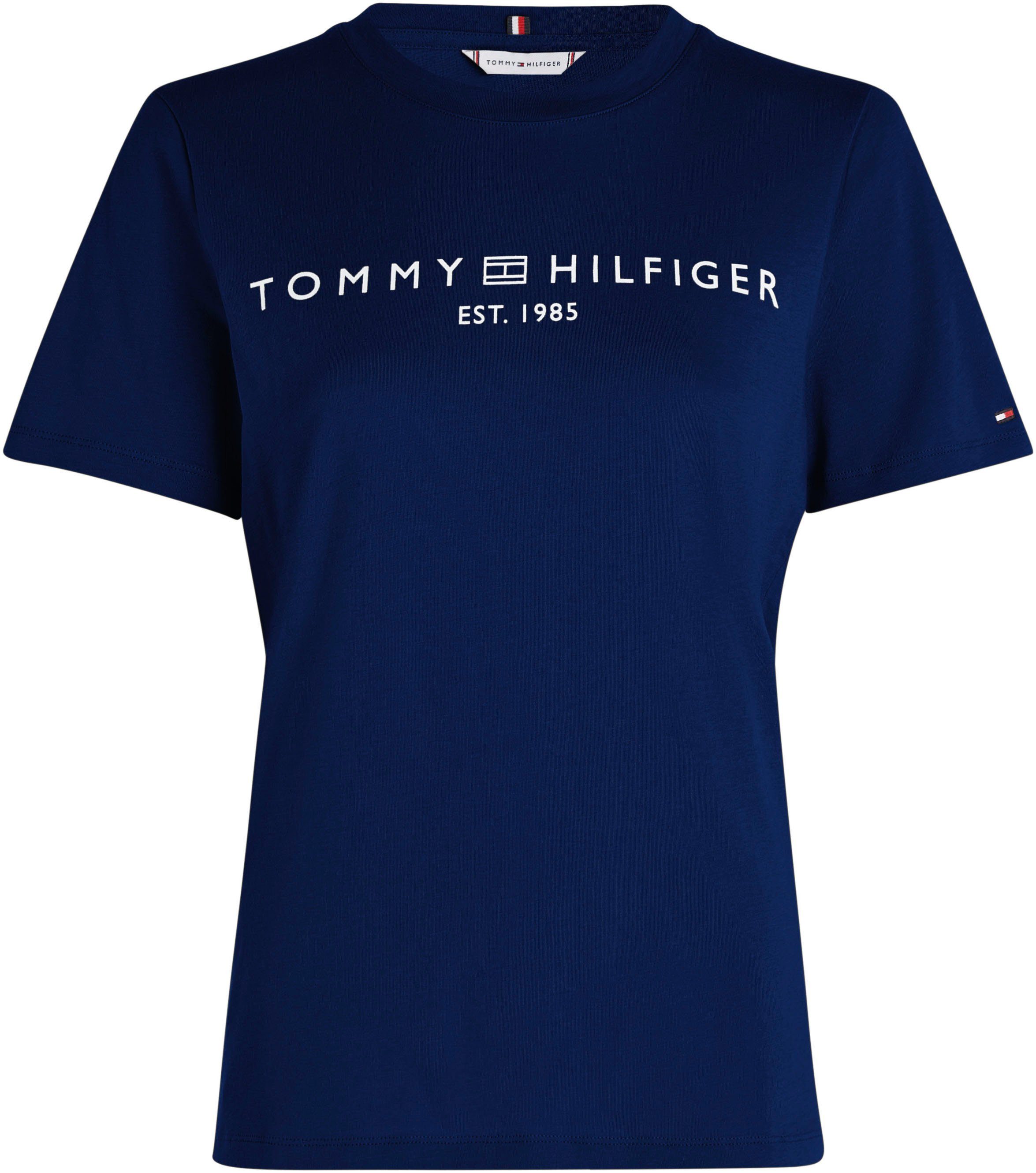 Tommy Hilfiger Curve Shirt met ronde hals CRV REG CORP LOGO C-NK SS