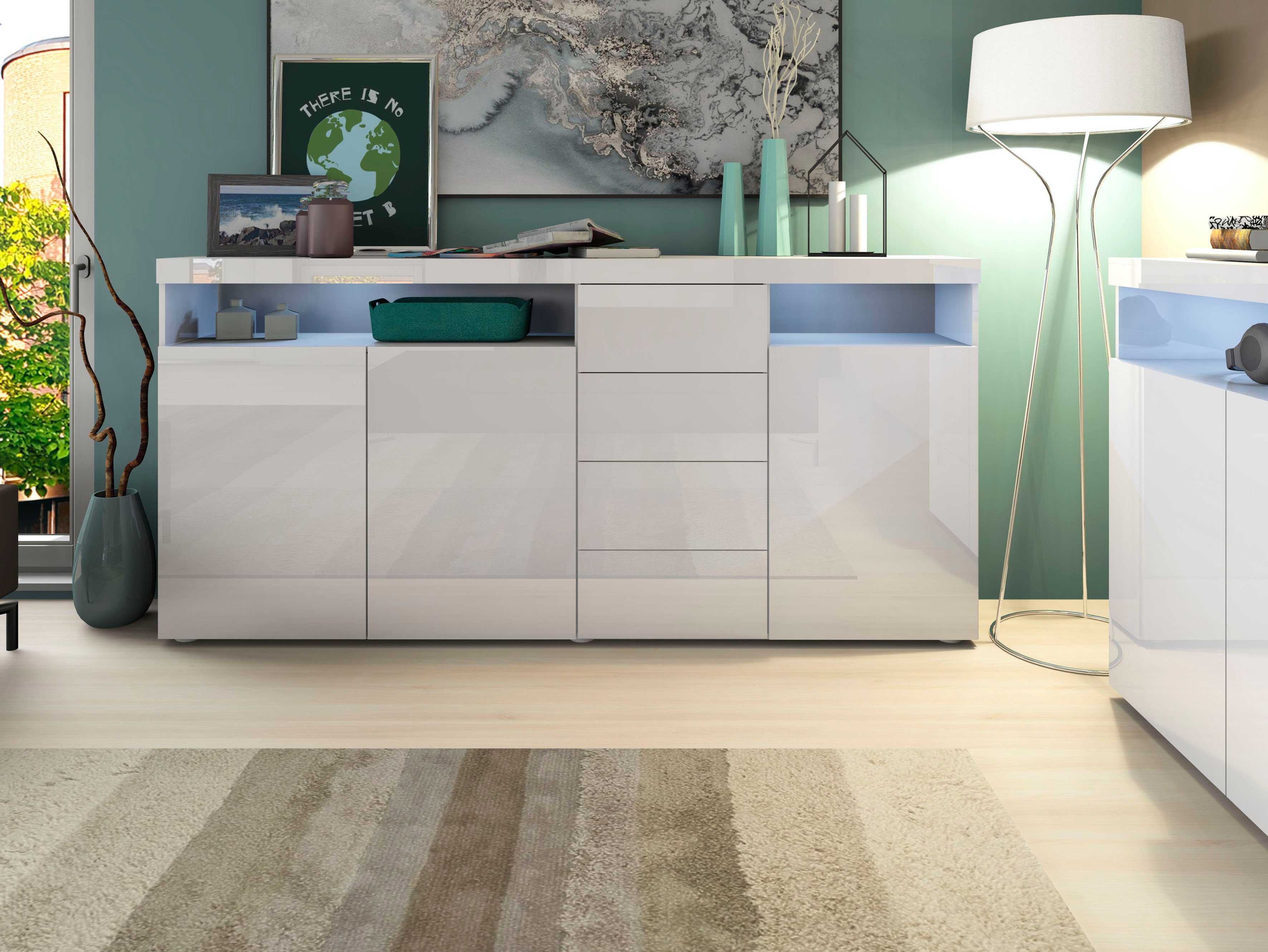 borchardt Möbel Highboard Kaapstad Breedte 200 cm