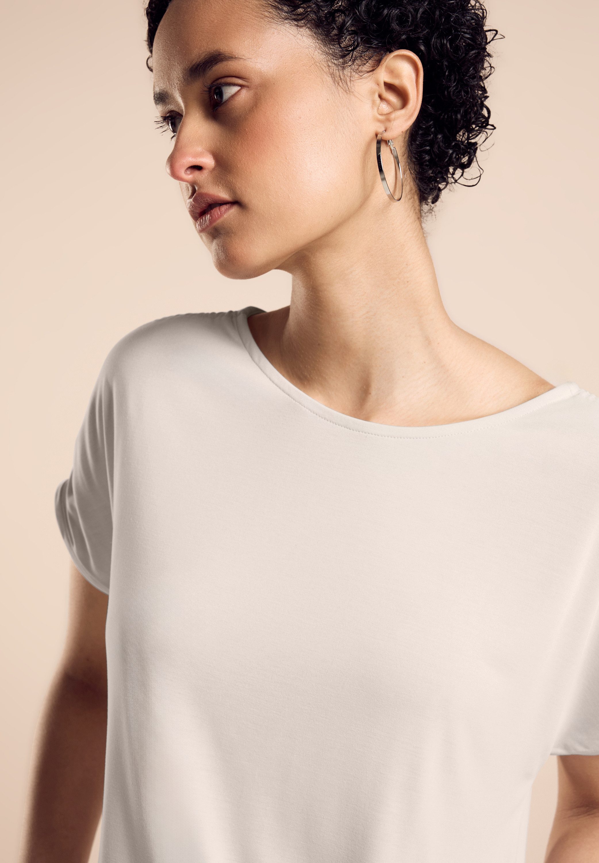 STREET ONE Shirttop met ruches dames tops maat 40 beige