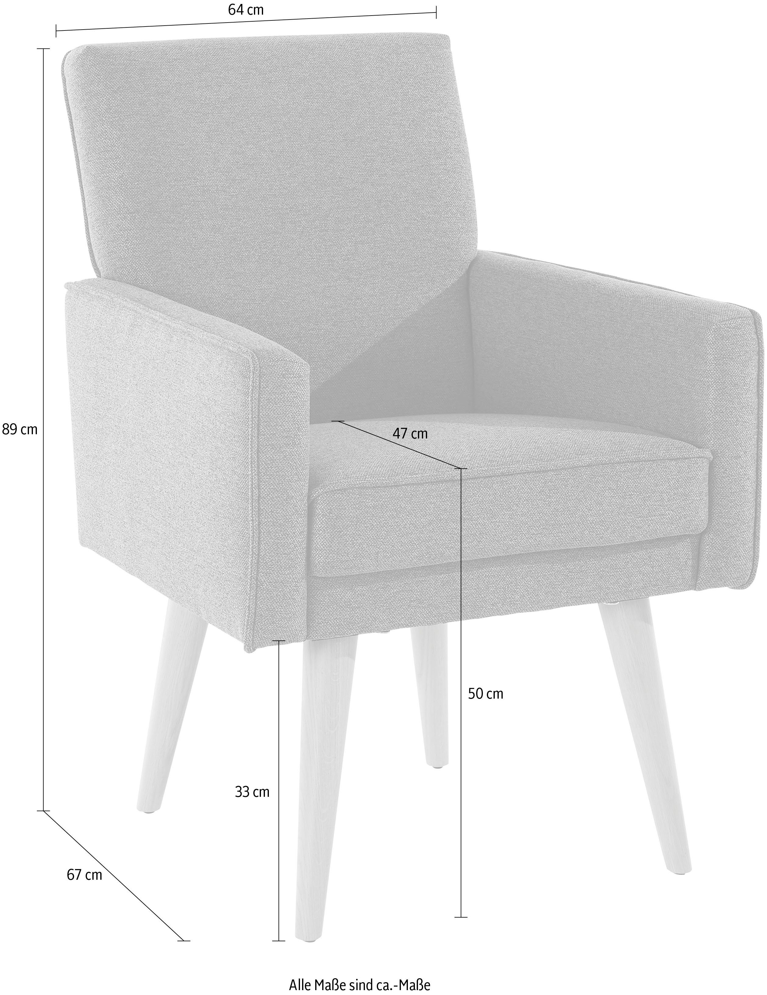 exxpo - sofa fashion Fauteuil Lungo, loungestoel met moderne biesstiksels, comfortabel en elegant