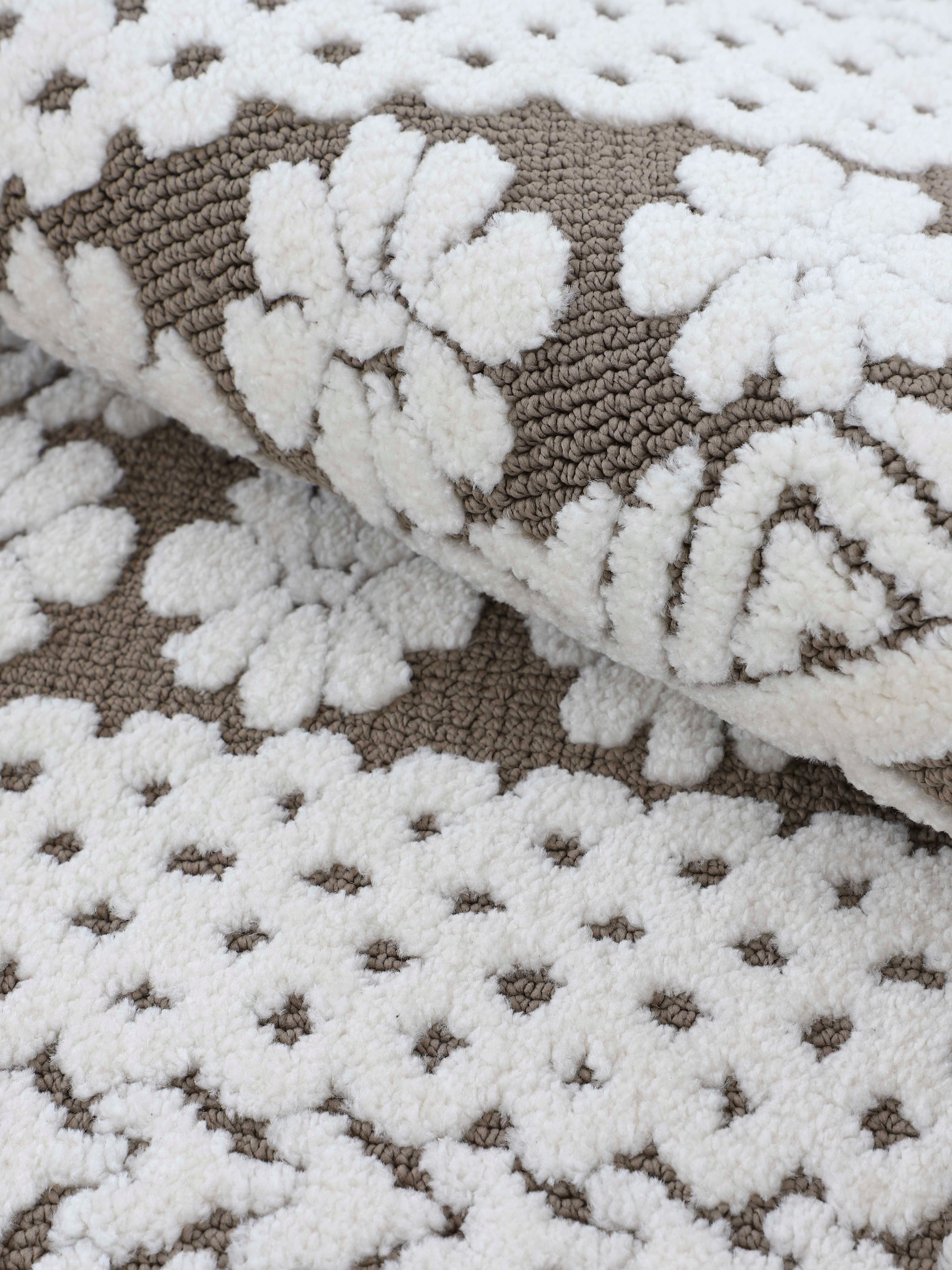 carpetfine Vloerkleed Holly 1 Bloemenmotief, hoog-laag structuur, woonkamer