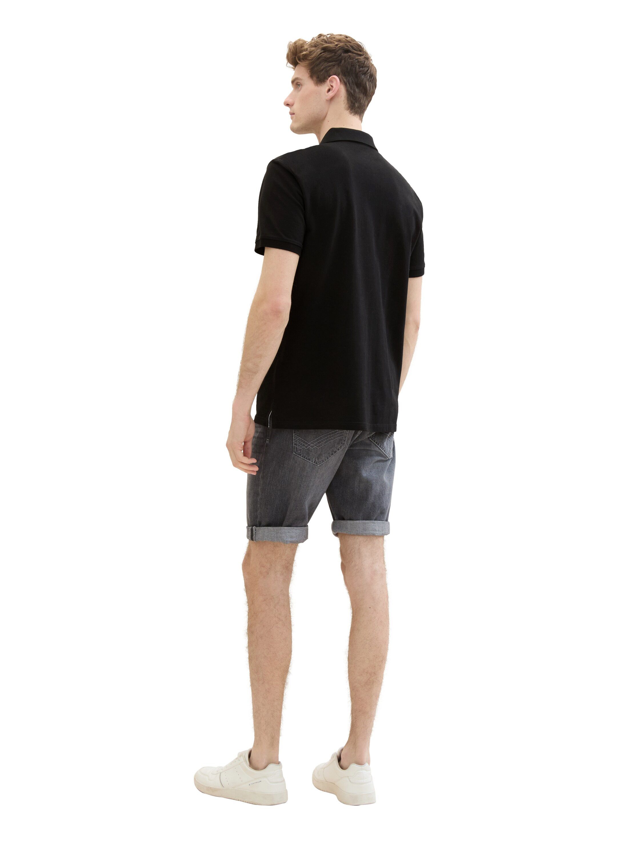 Tom Tailor Jeansbermuda Josh met merklabel