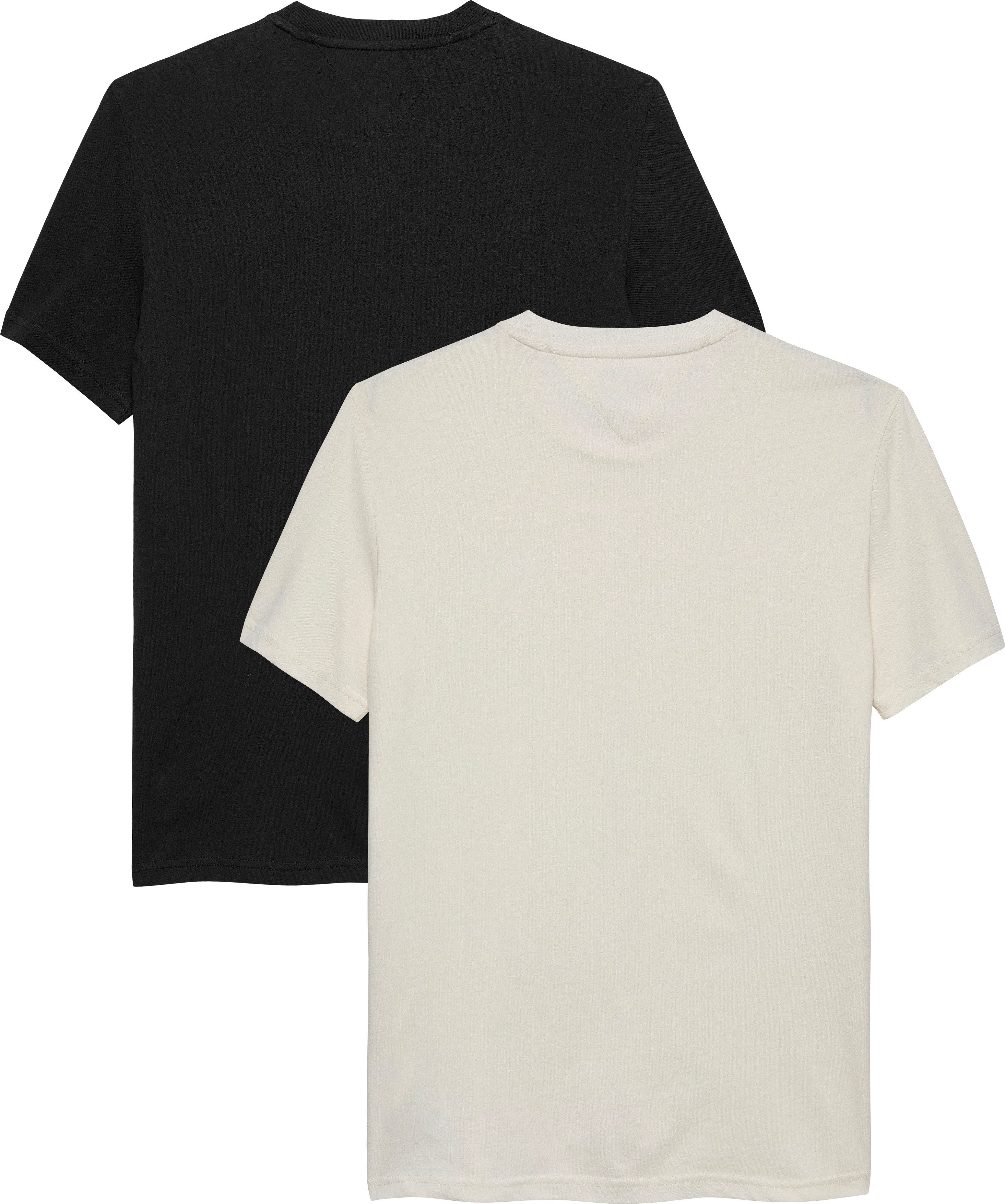 TOMMY JEANS Shirt met ronde hals TJM XSLIM 2PACK JERSEY TEE EXT (Set van 2)