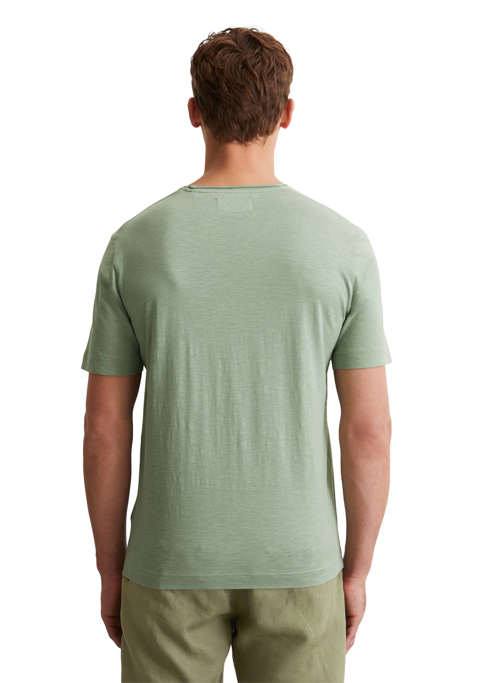 Marc O'Polo T-shirt onregelmatige slub-jersey, elastische ronde hals