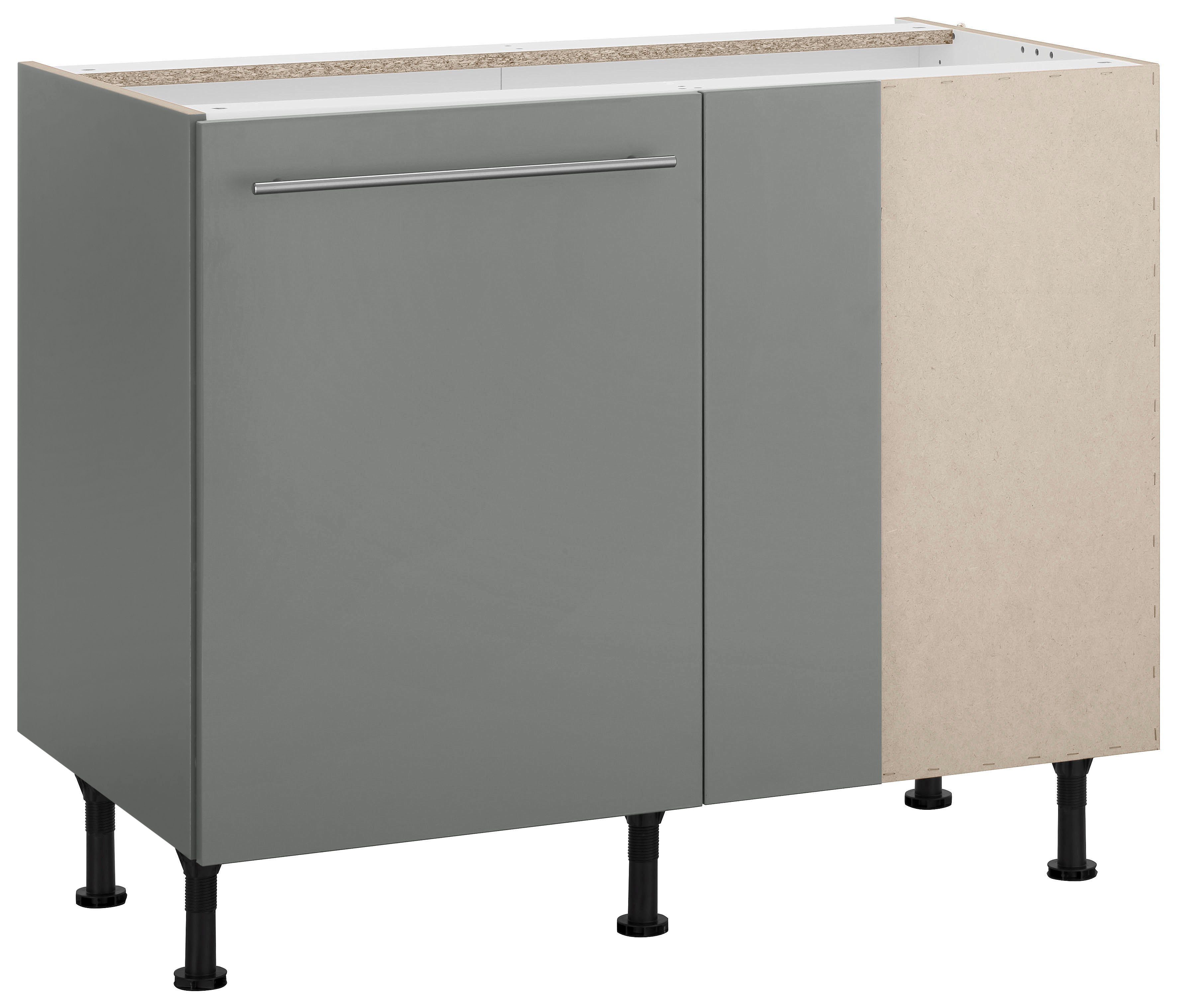 OPTIFIT Hoekonderkast Bern 100 cm breed, met 1 deur met in hoogte verstelbare poten, met metalen greep