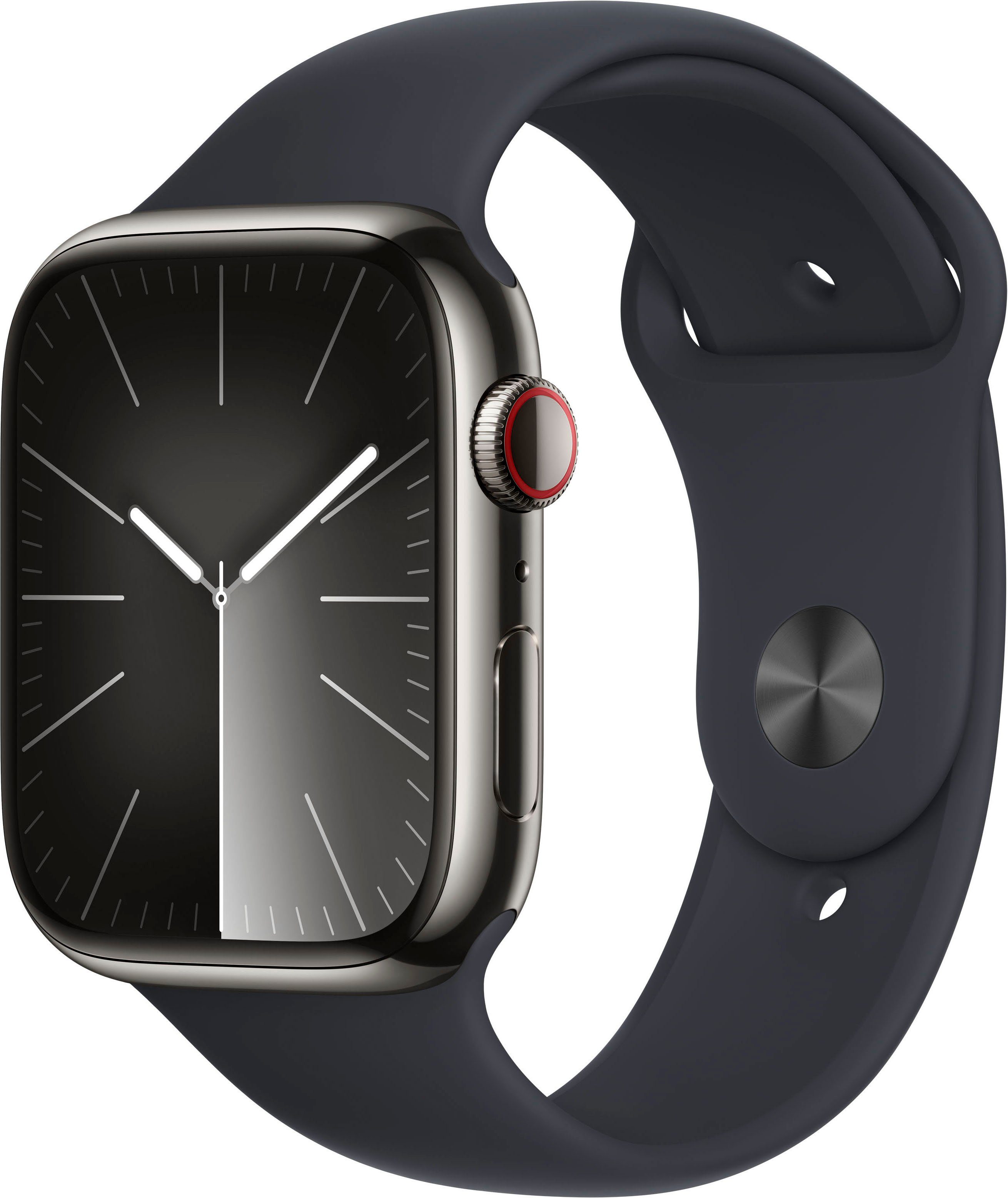 NU 20% KORTING: Apple Smartwatch Watch Series 9 GPS + Cellular Stainless Steel 45mm M-L Sport Band