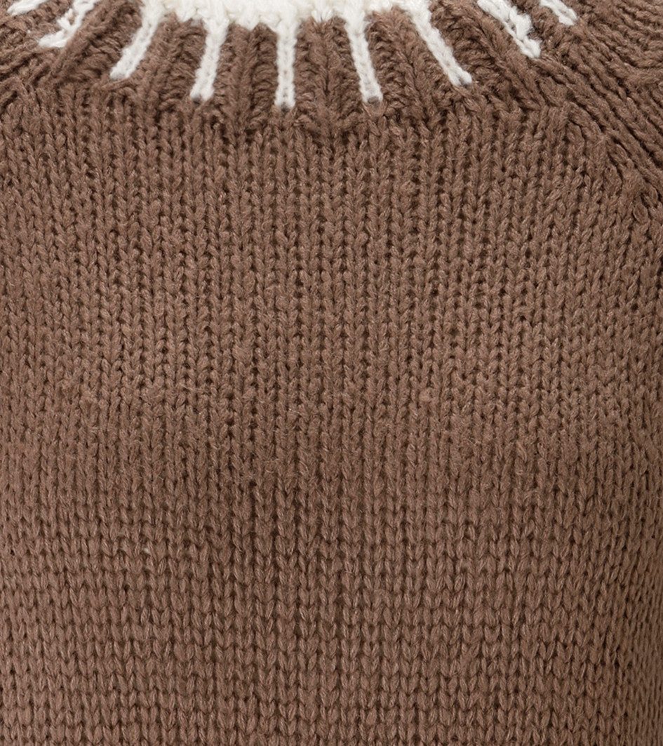 Aniston CASUAL Gebreide trui met gedessineerde boorden - nieuwe collectie