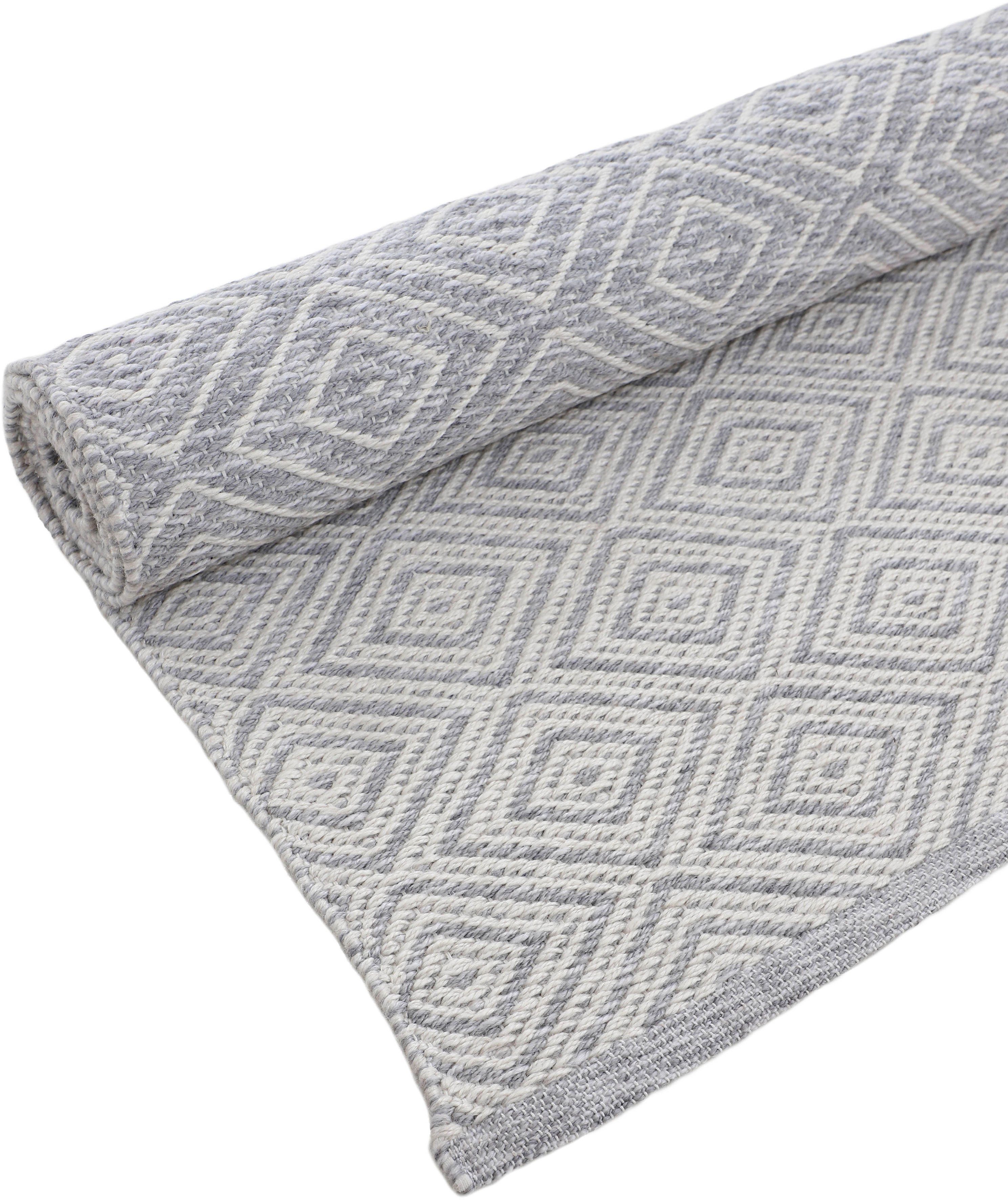 carpetfine Vloerkleed Frida 200 Omkeerbaar tapijt, 100% gerecycled materiaal (PET), vlakweefsel, sisal uitstraling