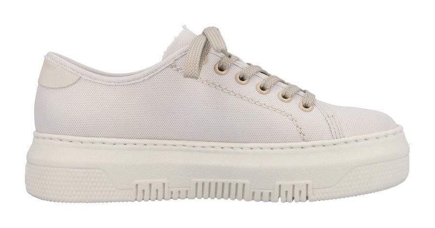 Rieker Plateausneakers van canvas, vrijetijdsschoen, lage schoen, veterschoen