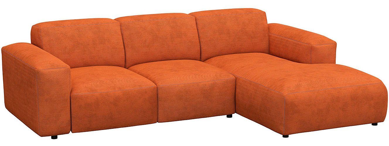 FLEXLUX Hoekbank Lucera Chaise longue rechts of links, L-vorm, comfortabel