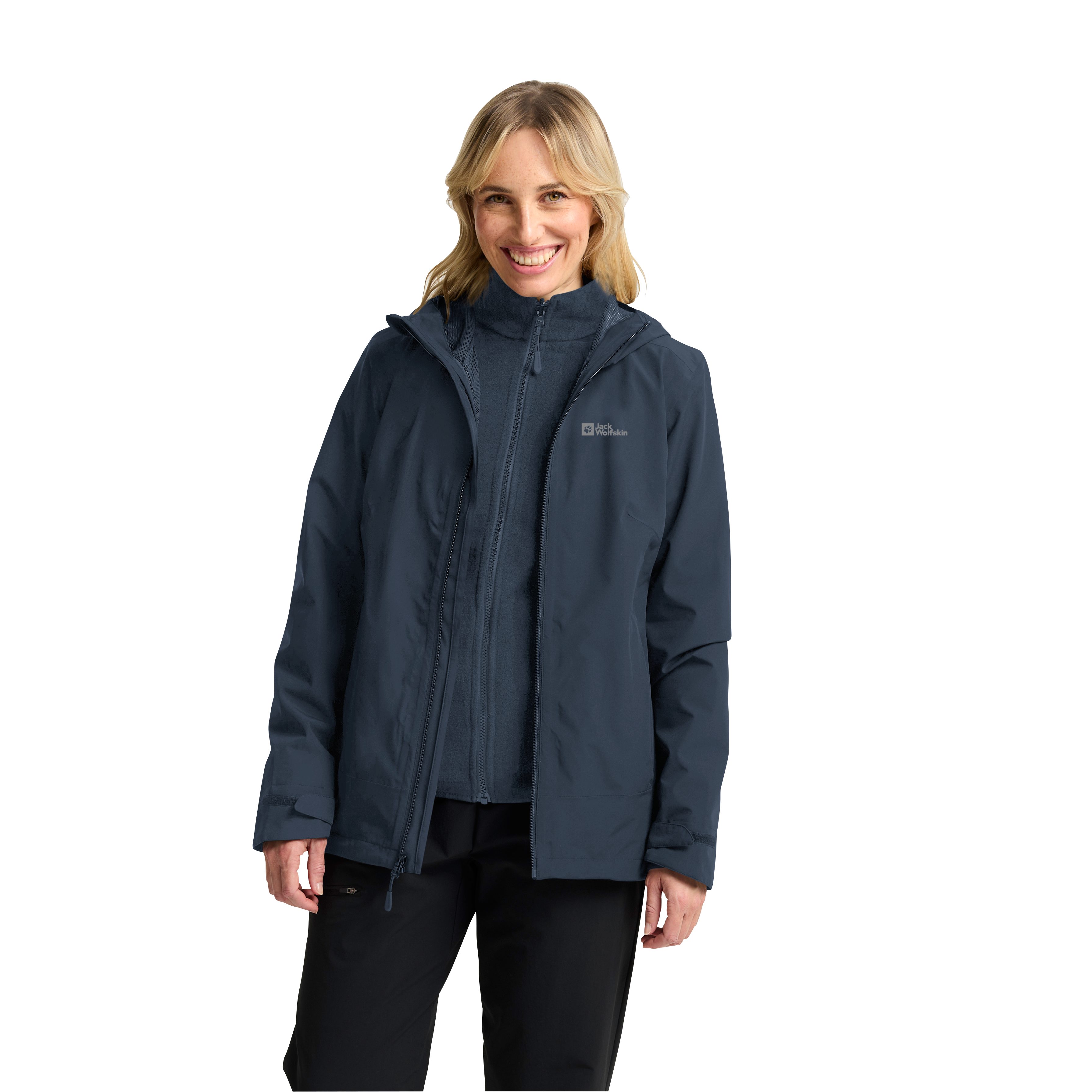 Jack Wolfskin Functioneel 3-in-1-jack MOONRISE 3IN1 JKT W met waterafstotende ritsen