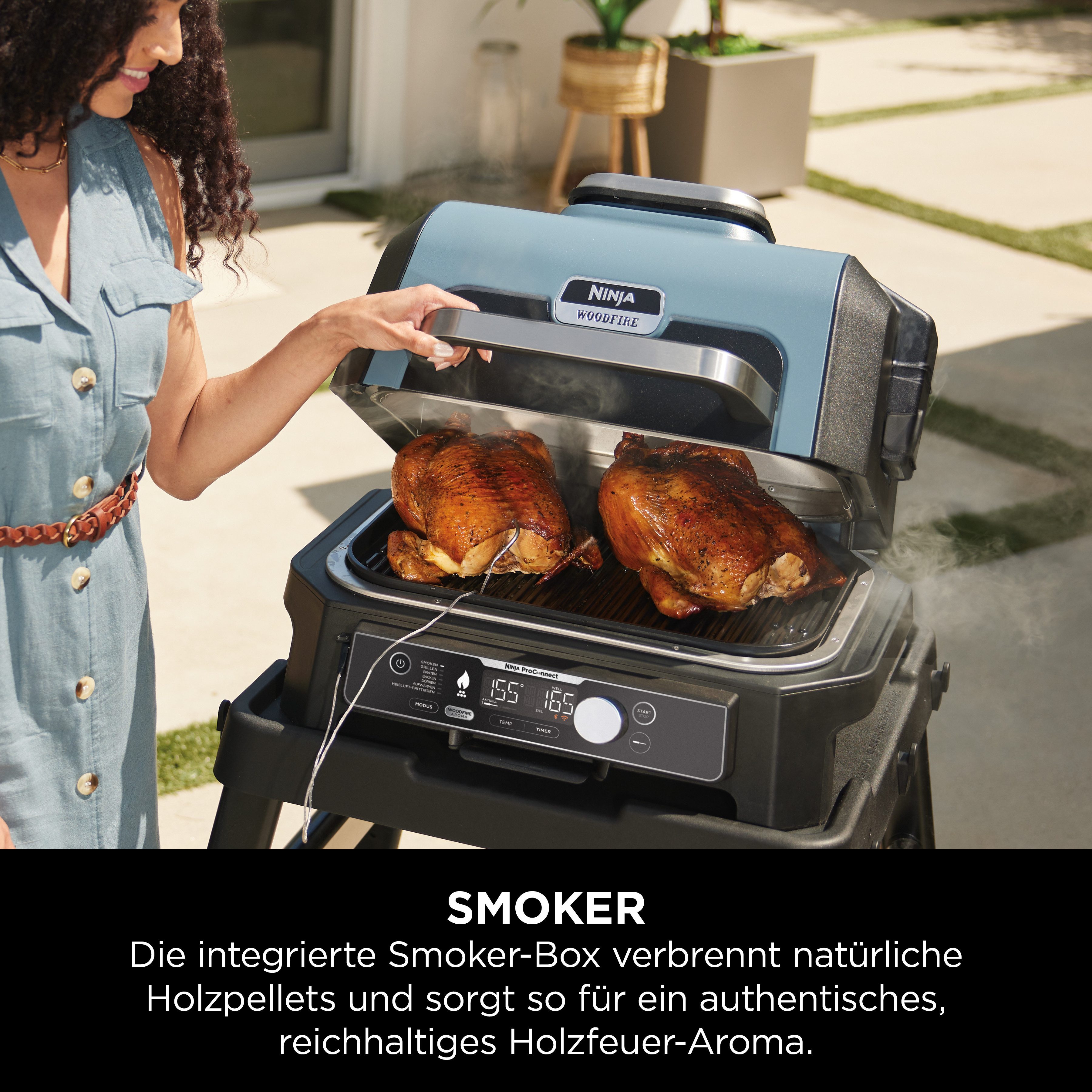 NINJA Tafelgrill Woodfire Pro Connect XL OG901EU