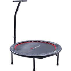 christopeit sport fitnesstrampoline trampoline t 400 met houderstang zwart