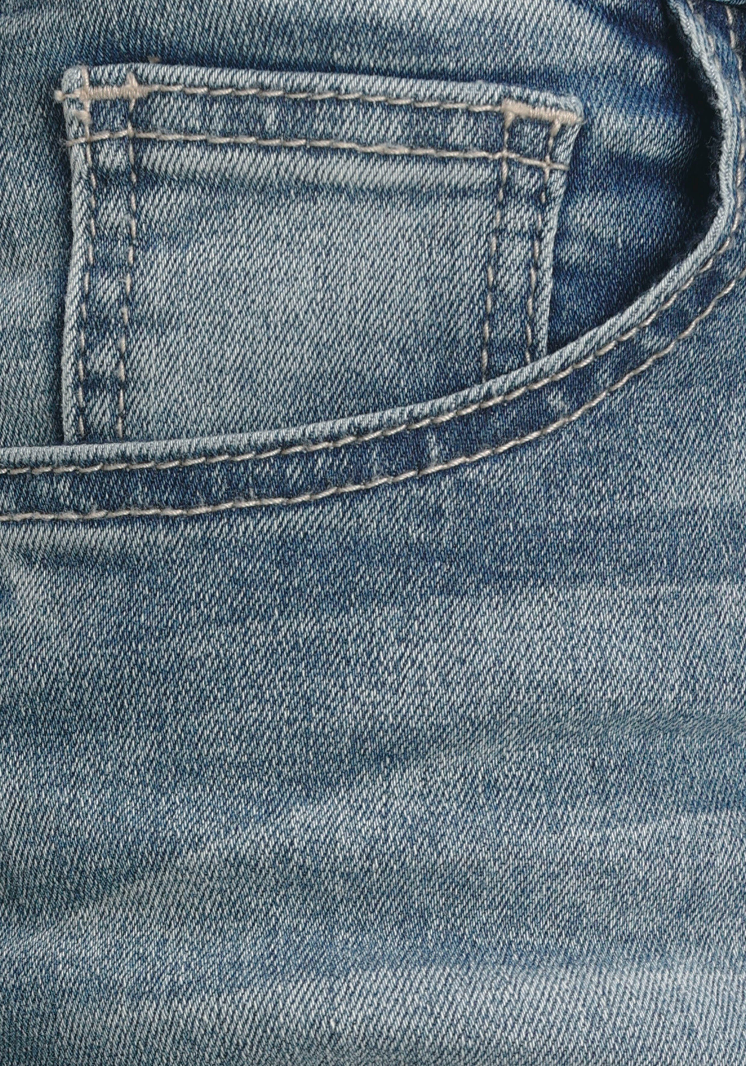 Arizona Bootcut jeans Ultra Stretch normale pasvorm, baby-bootcut, used-look-wassing