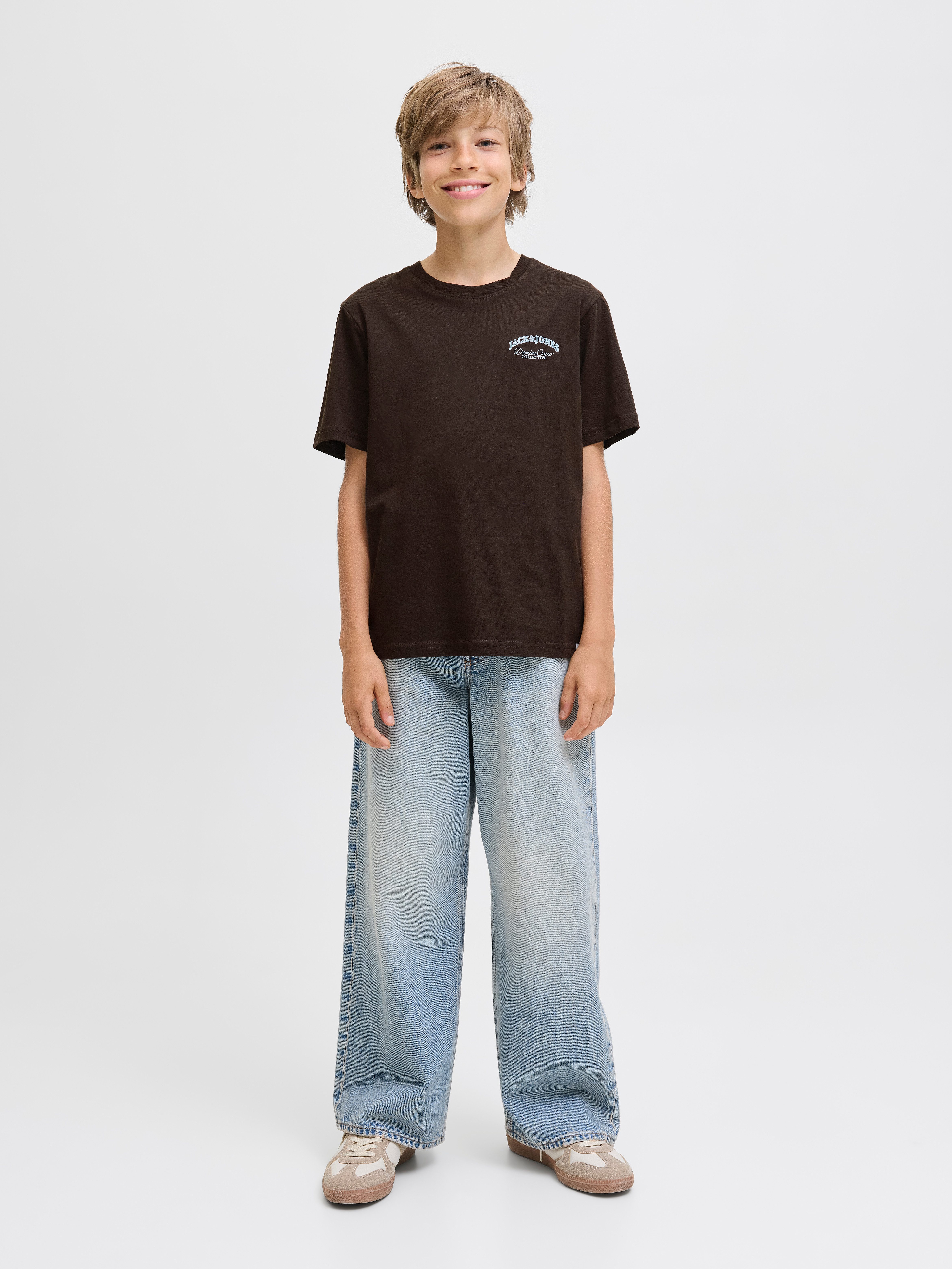 Jack & Jones Junior T-shirt JJEBRANDES BACKP RELAXED TEE SS SN JNR