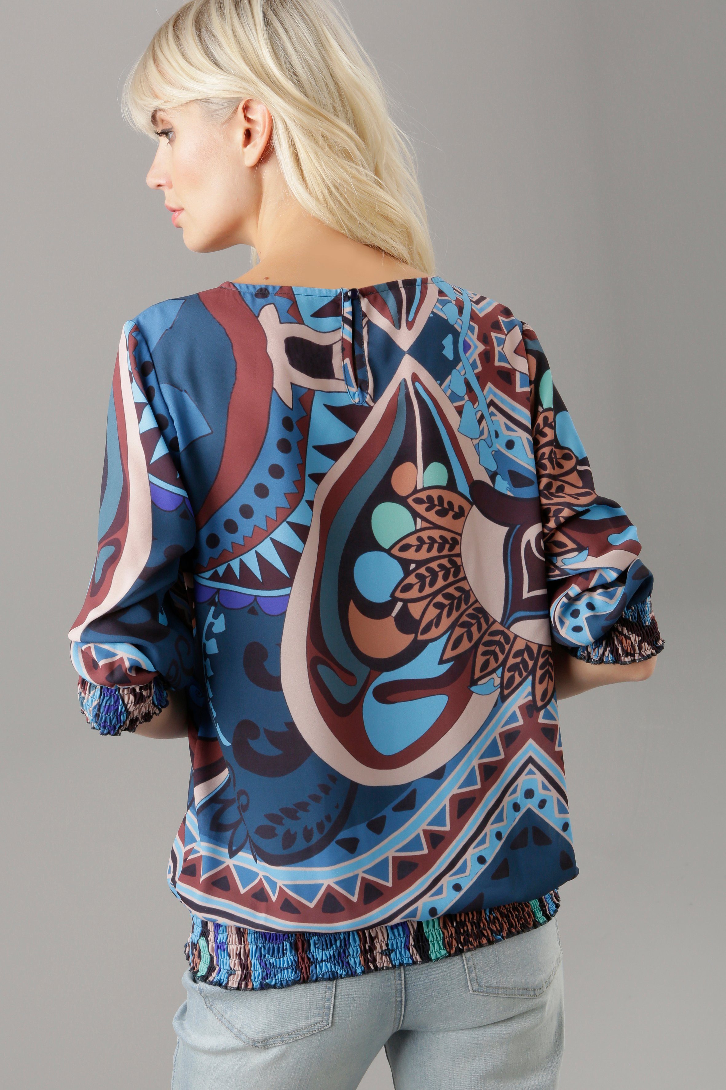 Aniston SELECTED Blouse zonder sluiting met fantasierijke allover-print