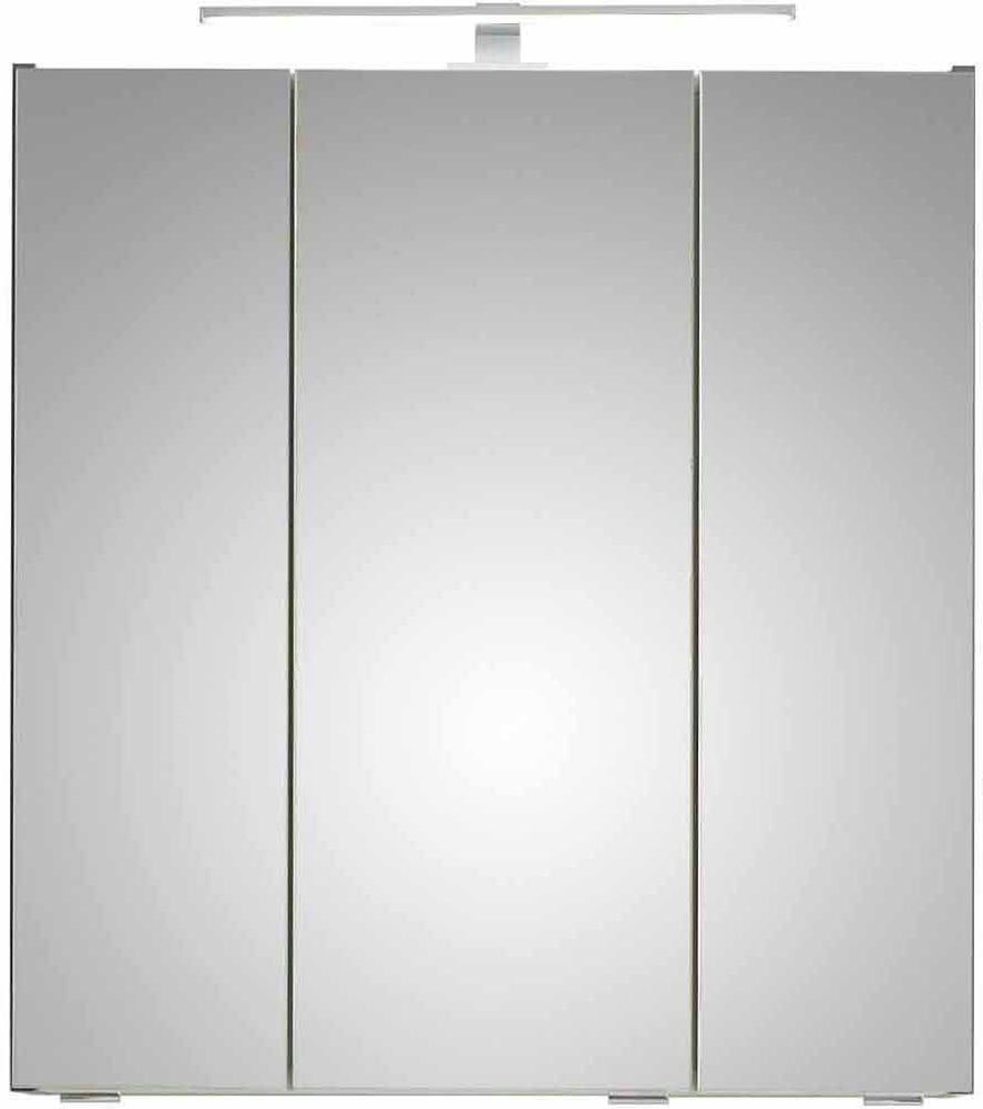 Saphir Badkamerserie Quickset 5-delig, wastafelonderkast met led-spiegelkast Halfhoge kast, onderkast, hangkast, incl. deurdemper, 9 deuren (6-delig)