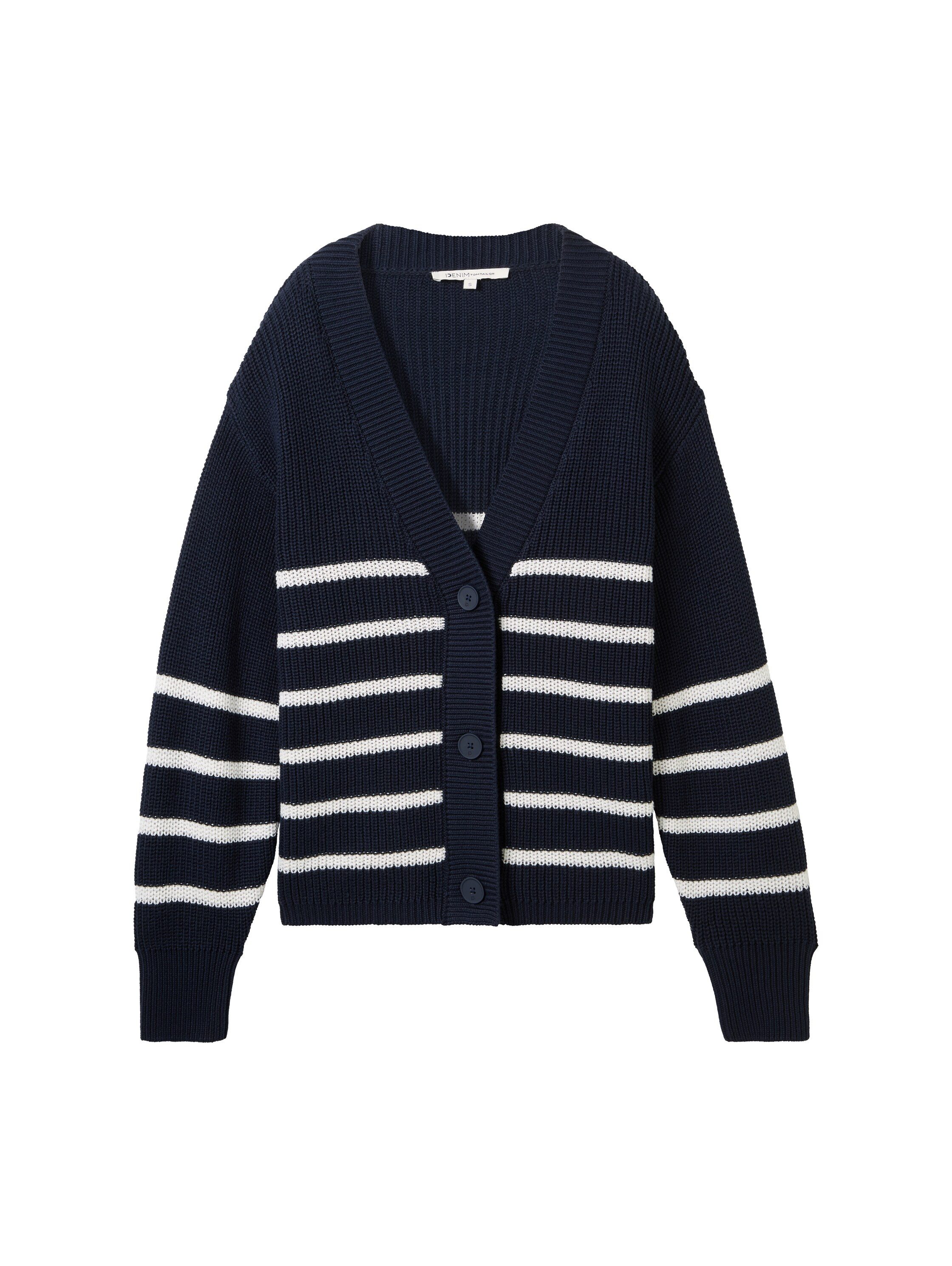 Tom Tailor Denim Cardigan met breistructuur en knoopsluiting