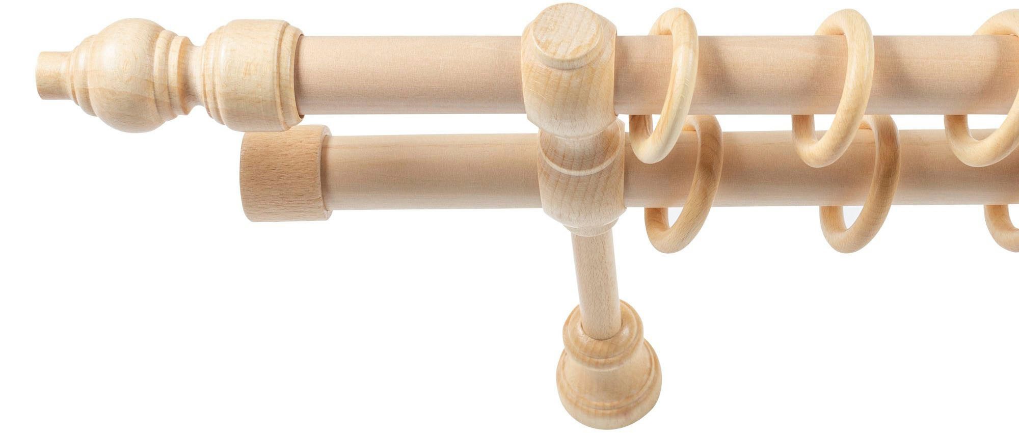 SN DECO GROUP Gordijnroede Filigrano 28 mm, hout, verschillende lengtes en kleuren, compleet set