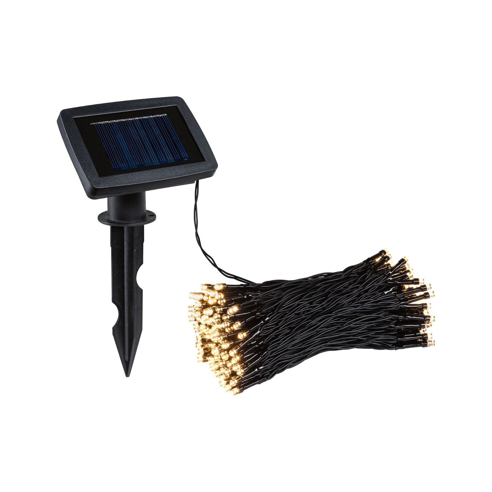 Paulmann Led-tuinlamp Solar Lichtketting Aurinka IP44 3000K 0lm/m Zwart (1 stuk)