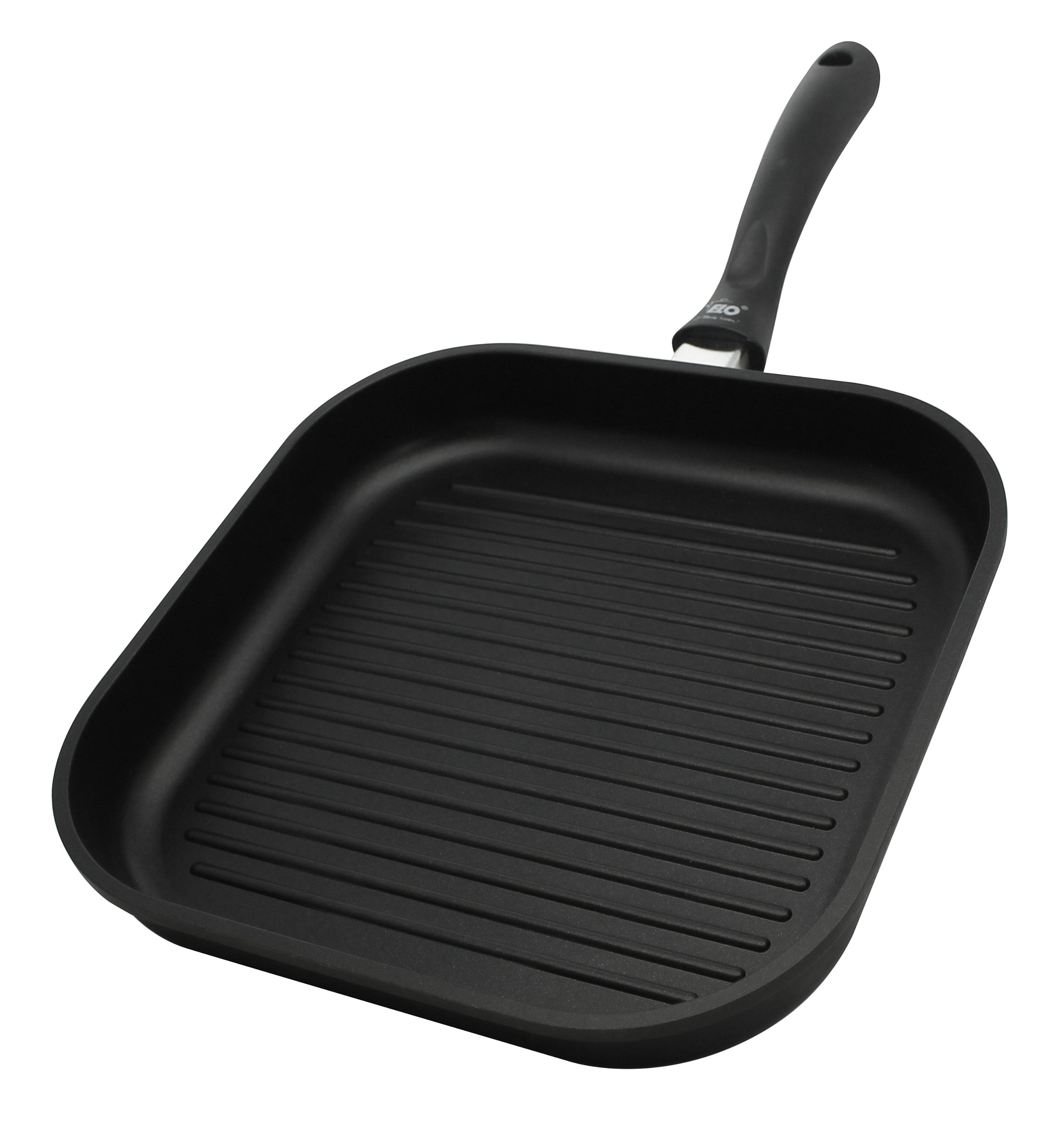 Elo Grillpan Alucast 28x28 cm, elodur® select coating, inductie, inclusief serveertang (1-delig)