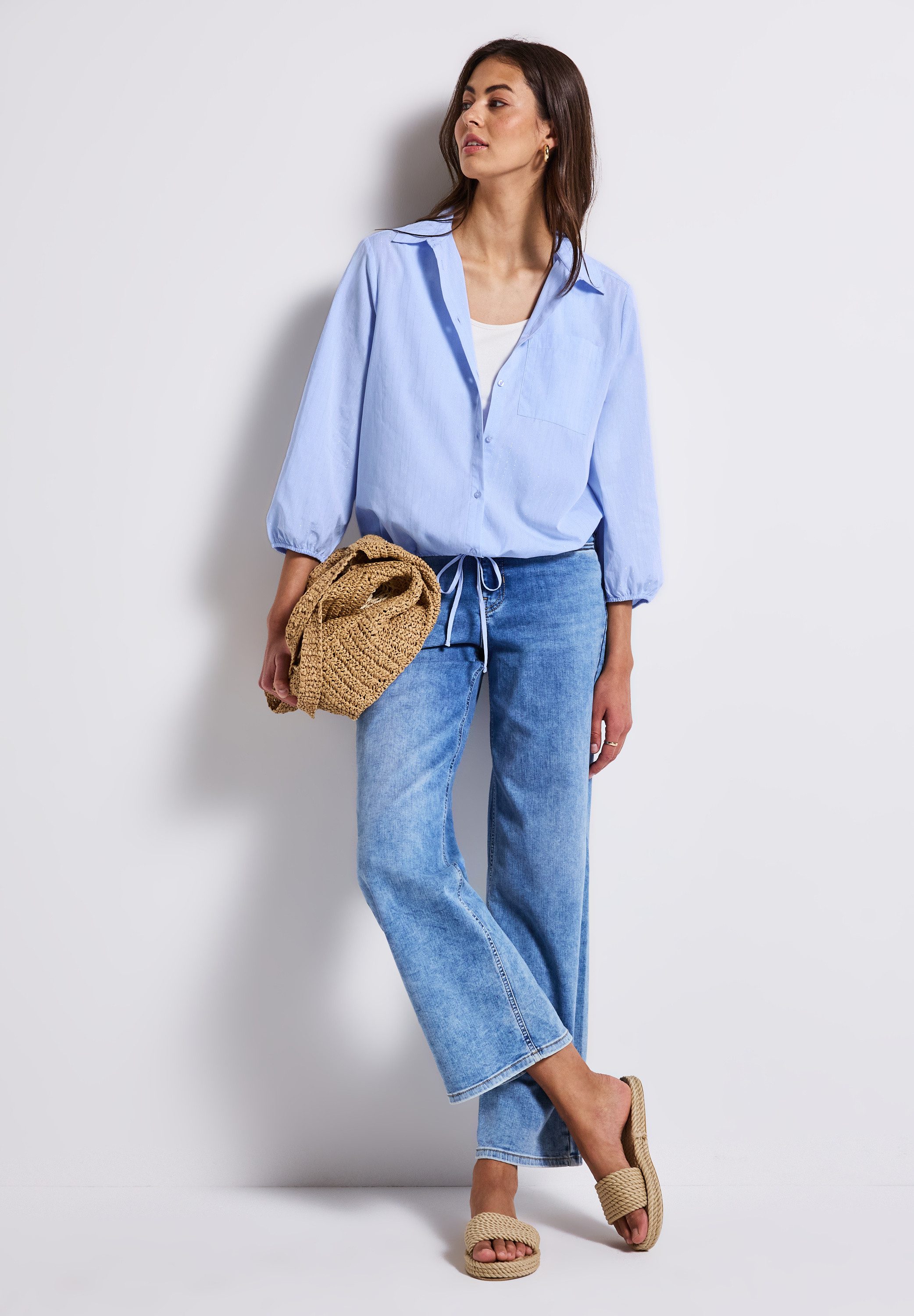 STREET ONE Overhemdblouse met borstzak