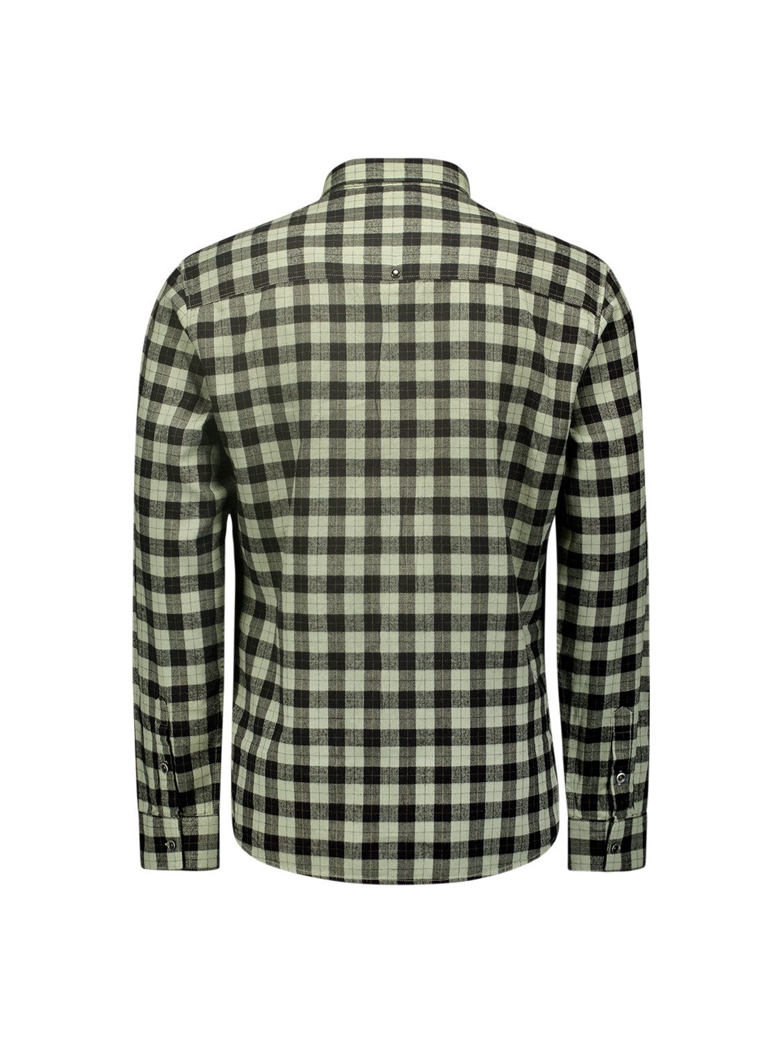 NO EXCESS Overhemd met lange mouwen geruit en met hoogwaardige viscose