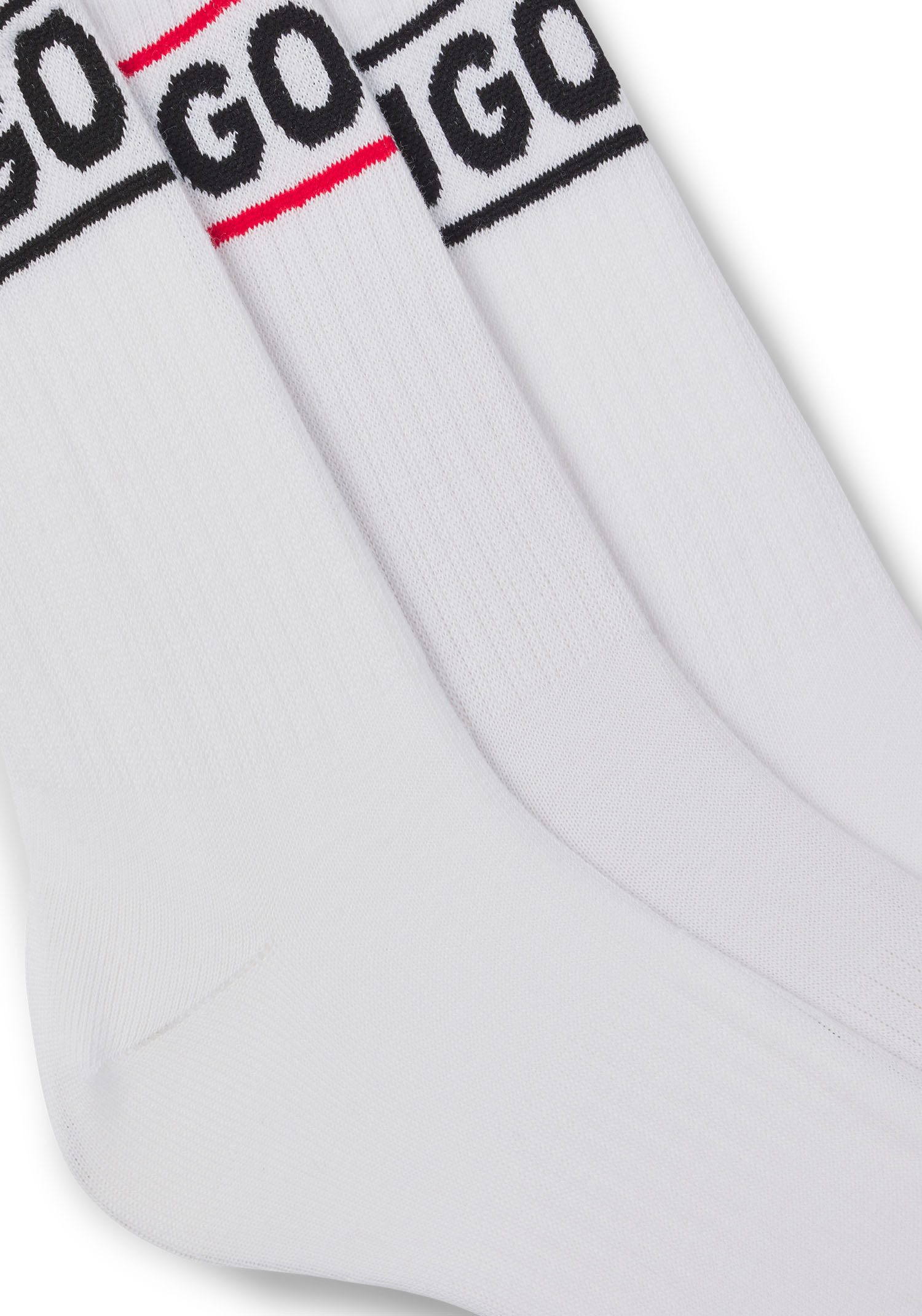 HUGO underwear Vrijetijdssokken 3P QSRIB SPORTY CC W met contrasterend logo-detail (3 paar, Set van 3)