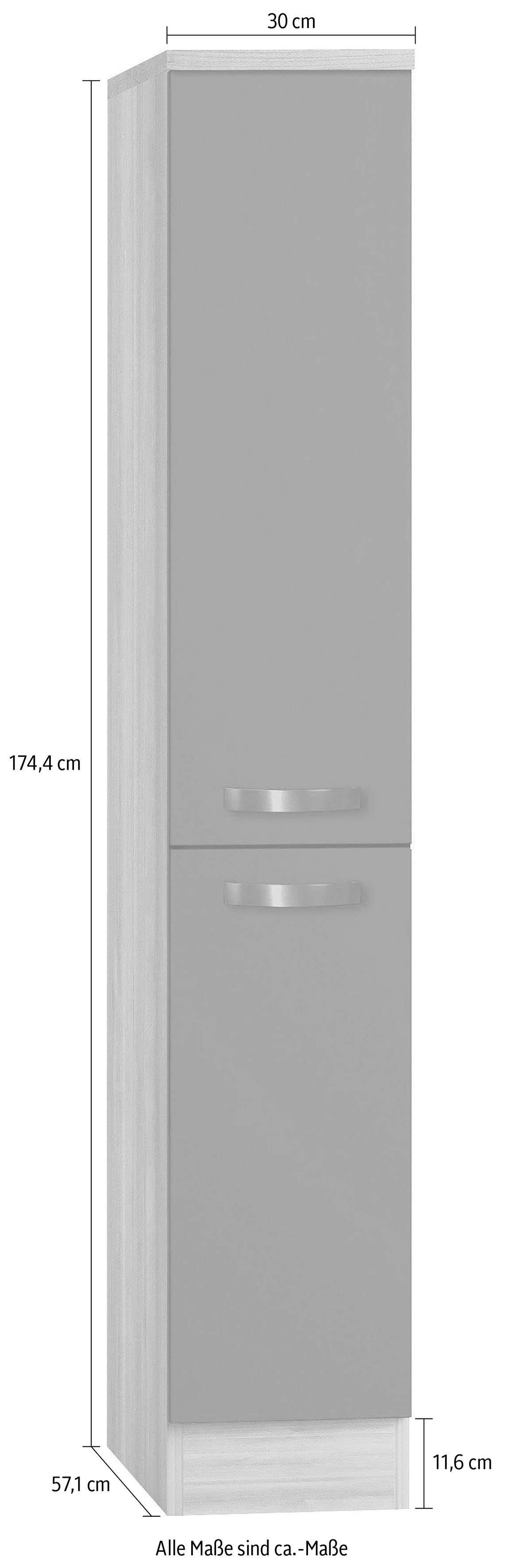 OPTIFIT Apothekerskast Faro , 2 laden, metalen grepen, breedte 30 cm