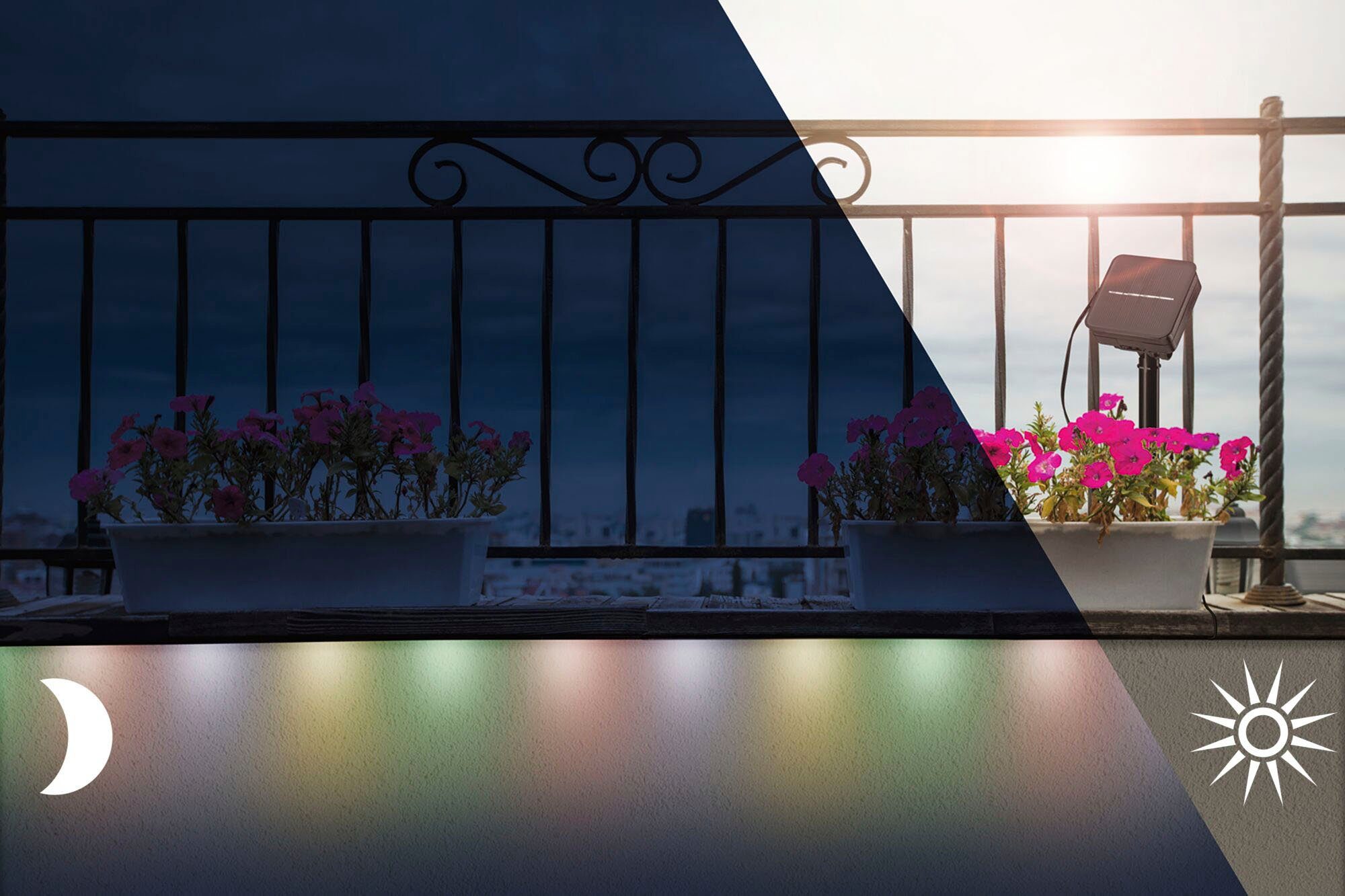 Paulmann Led-strepen Solar met Dämmerungssensor IP44 3m RGB 0,3W Zwart (1 stuk)