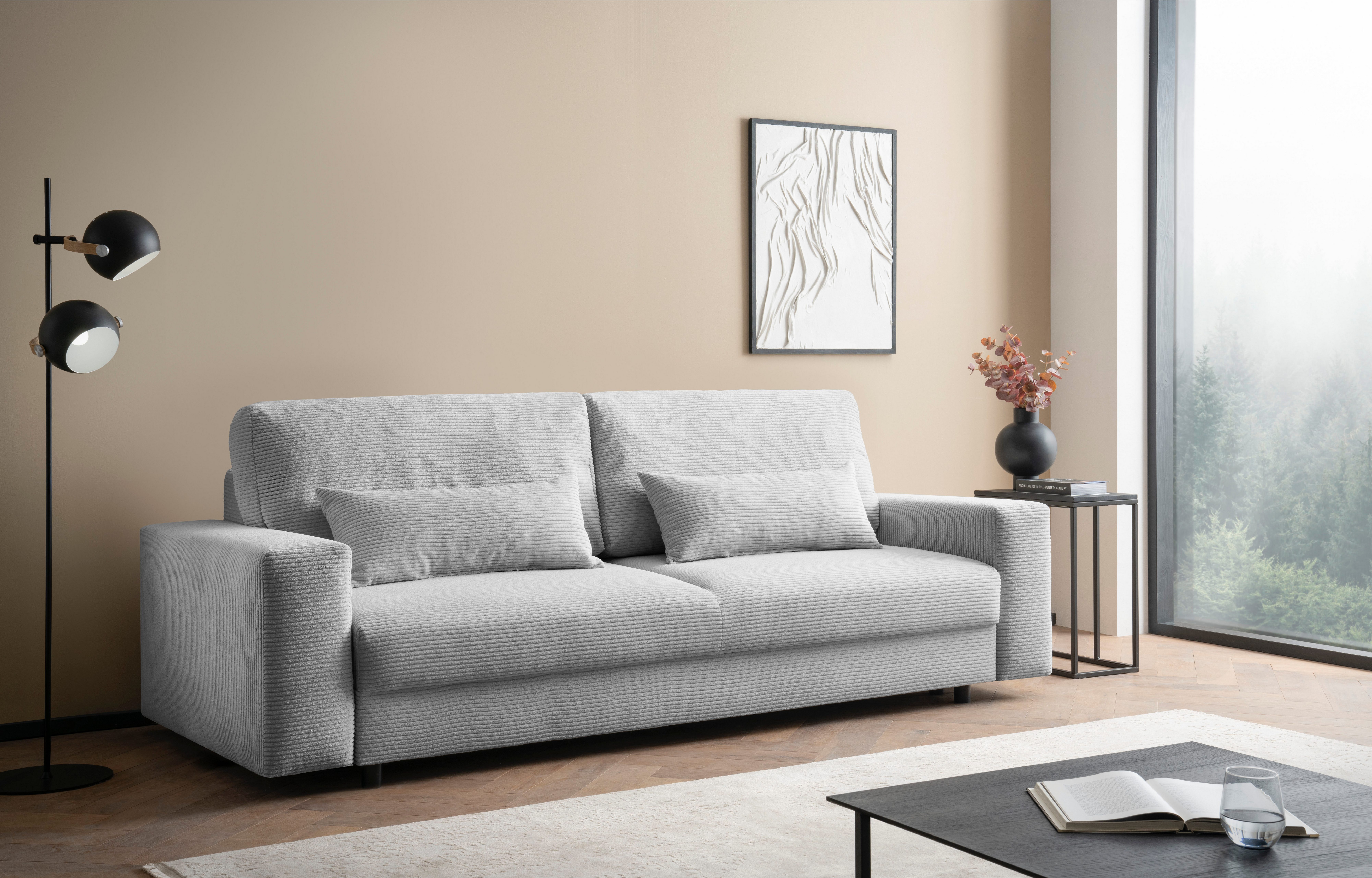 LeGer Home by Lena Gercke Slaapbank Imoga, kussen met slaapfunctie, 3-zits bank, bank met bedlade in moderne kleuren en stoffen, bedfunctie, ligoppervlak: 200x150 cm