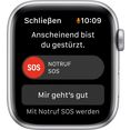 apple smartwatch watch se gps, 44 mm zilver