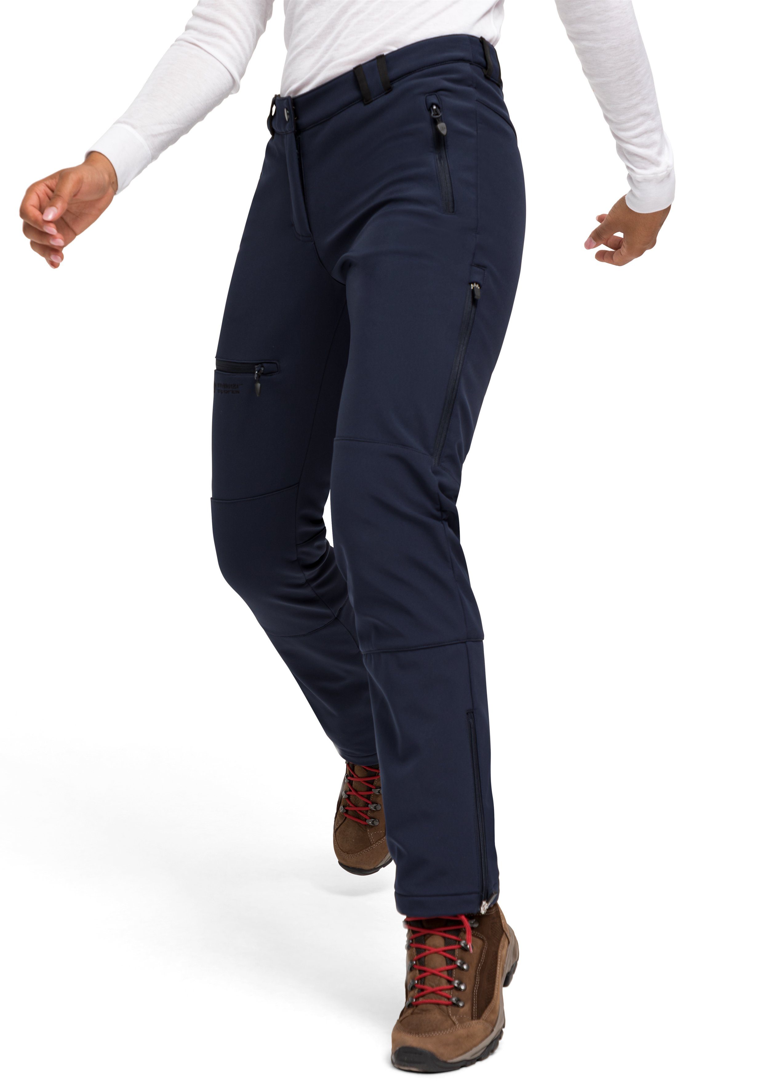 Maier Sports Softshell-broek Adakit W Dames trekkingbroek, ademende outdoorbroek, regular fit