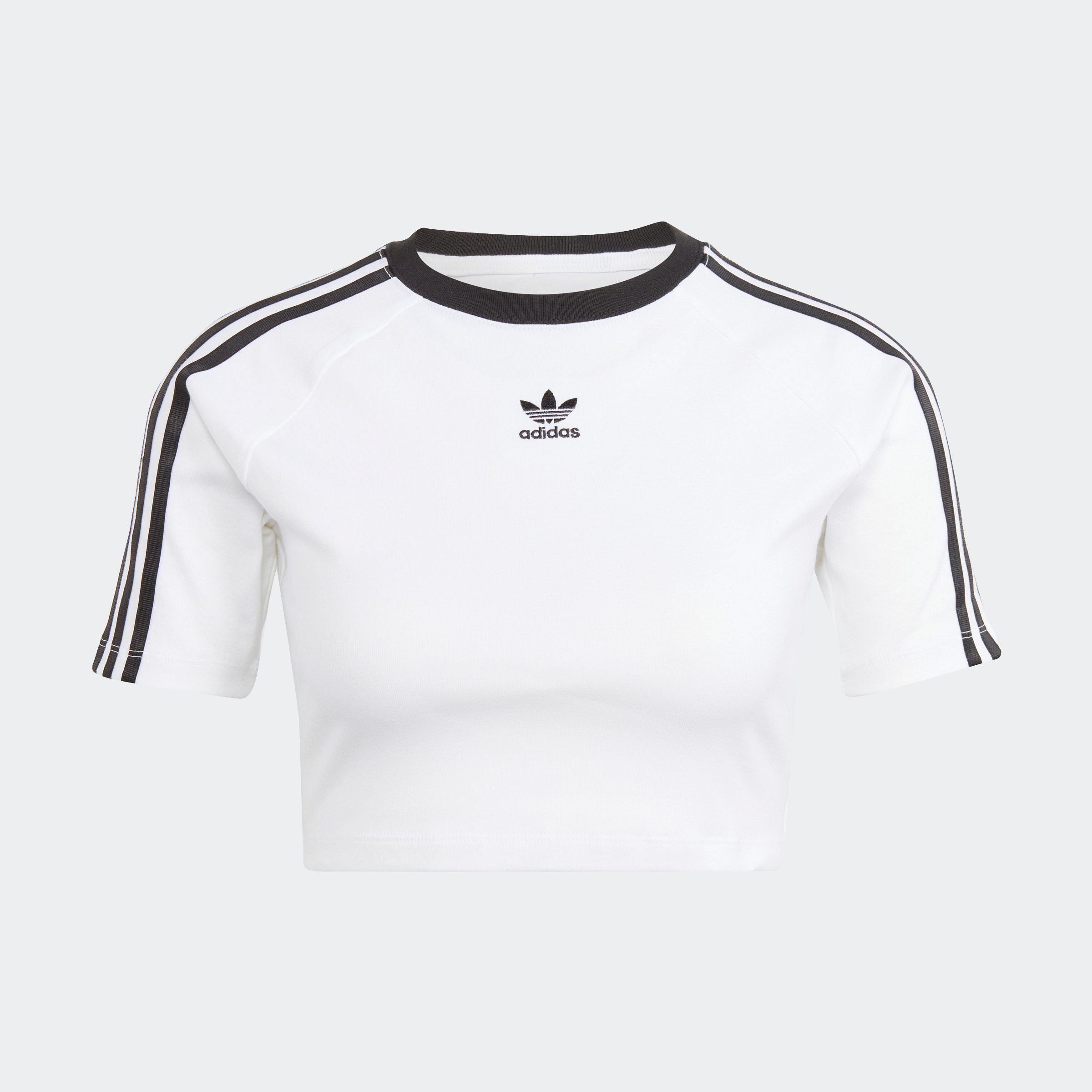 adidas Originals T-shirt 3 S BABY TEE Cropped drie-strepen shirt
