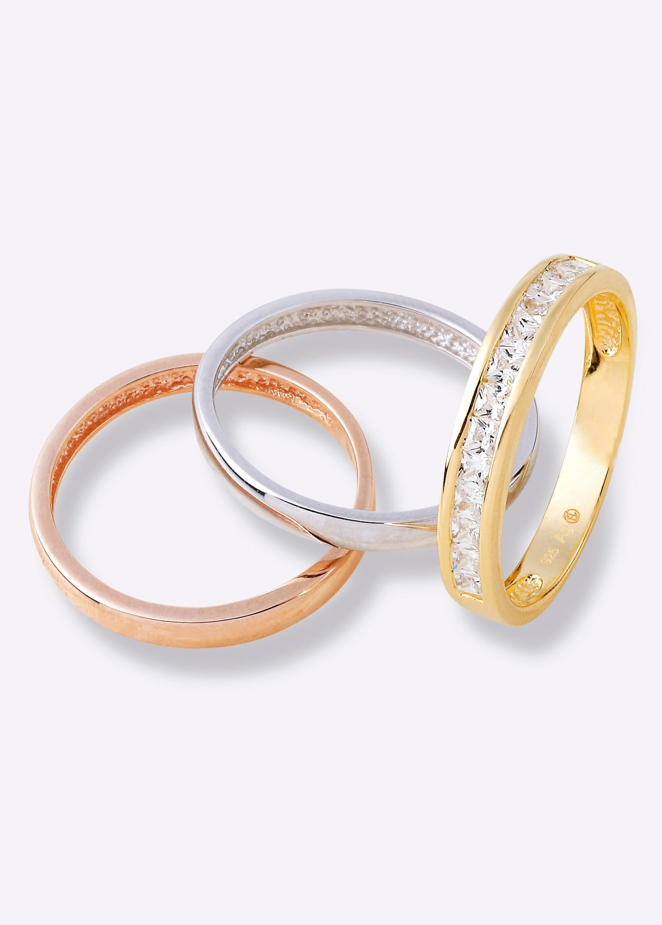 Lady Ringenset (3-delig) dames ringen maat 20 zilver