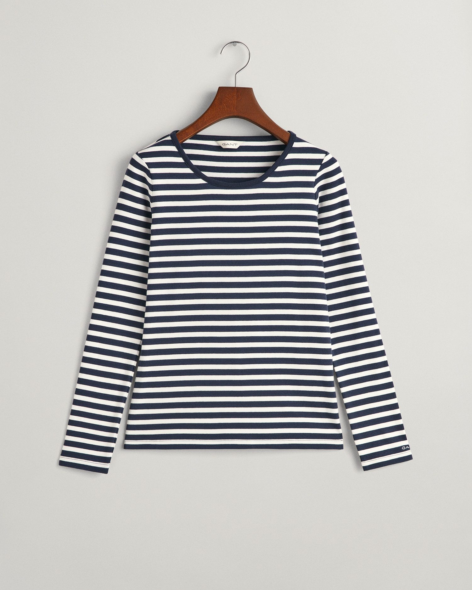 Gant Shirt met lange mouwen SLIM STRIPED 1X1 RIBBED LS T-SHIRT