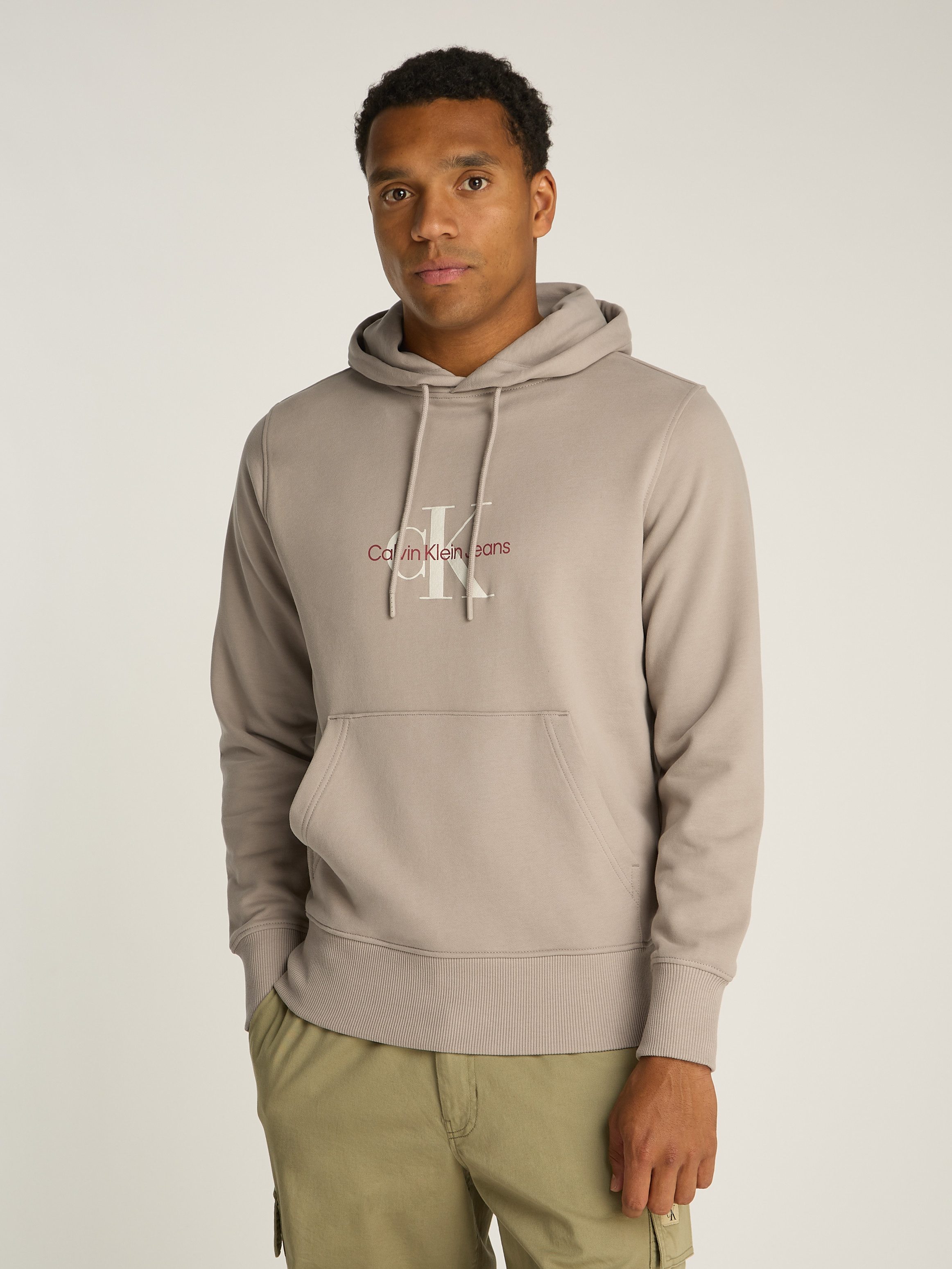 Calvin Klein Sweatshirt DISTRESSED MONOLOGO HOODIE