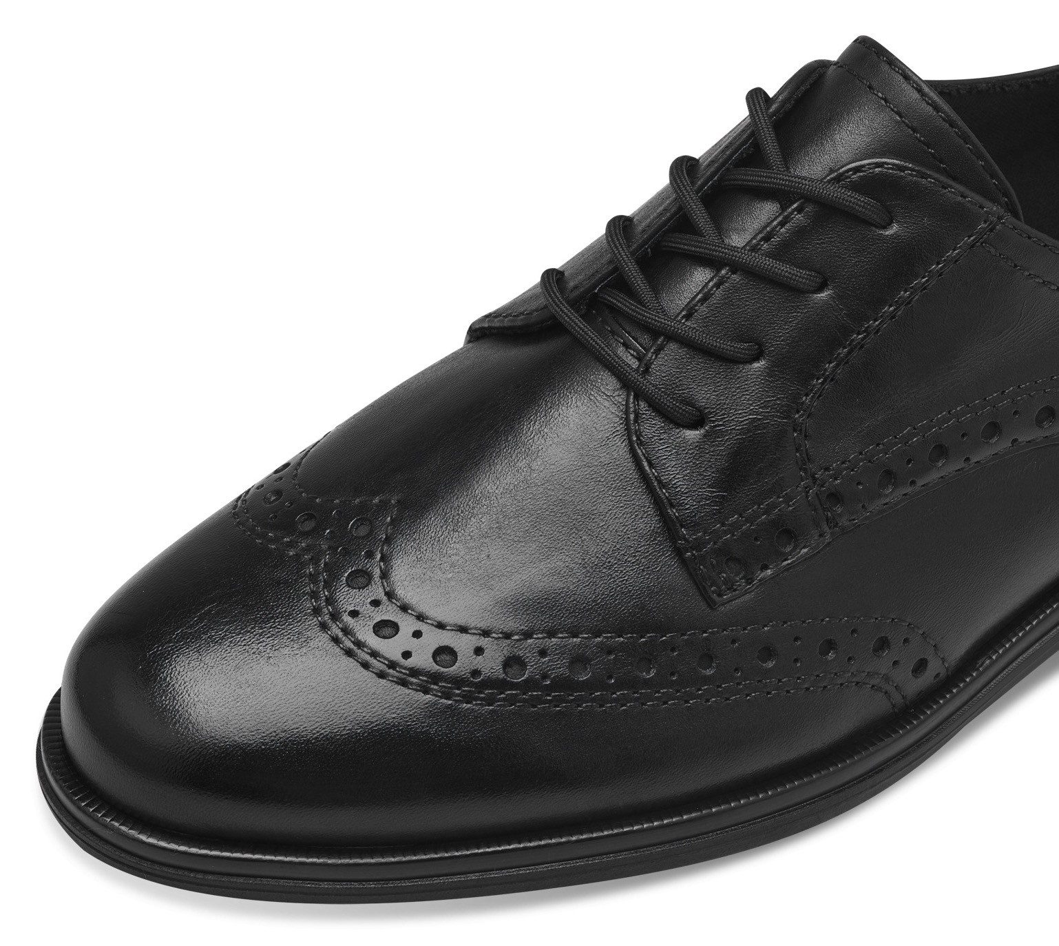 Tamaris Veterschoenen , blokhak, businessschoen, lage schoen met lyra-perforatie