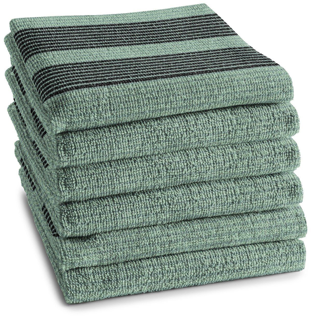 DDDDD Theedoek Baxter Keukenhanddoek van zachte frotté, 50 x 55 cm (set, 6-delig) theedoeken groen