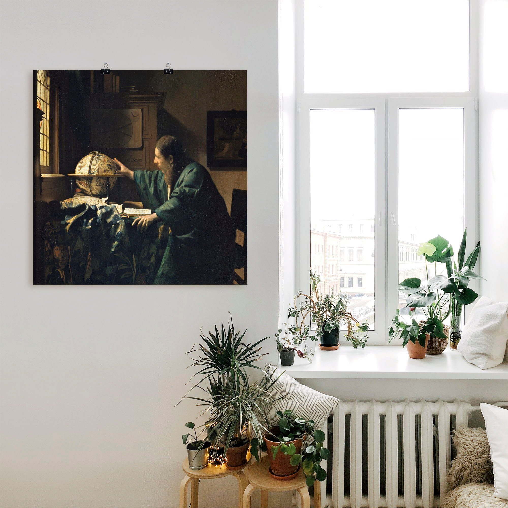 Artland Artprint De astronoom. 1668 als artprint op linnen, muursticker of poster in verschillende maten