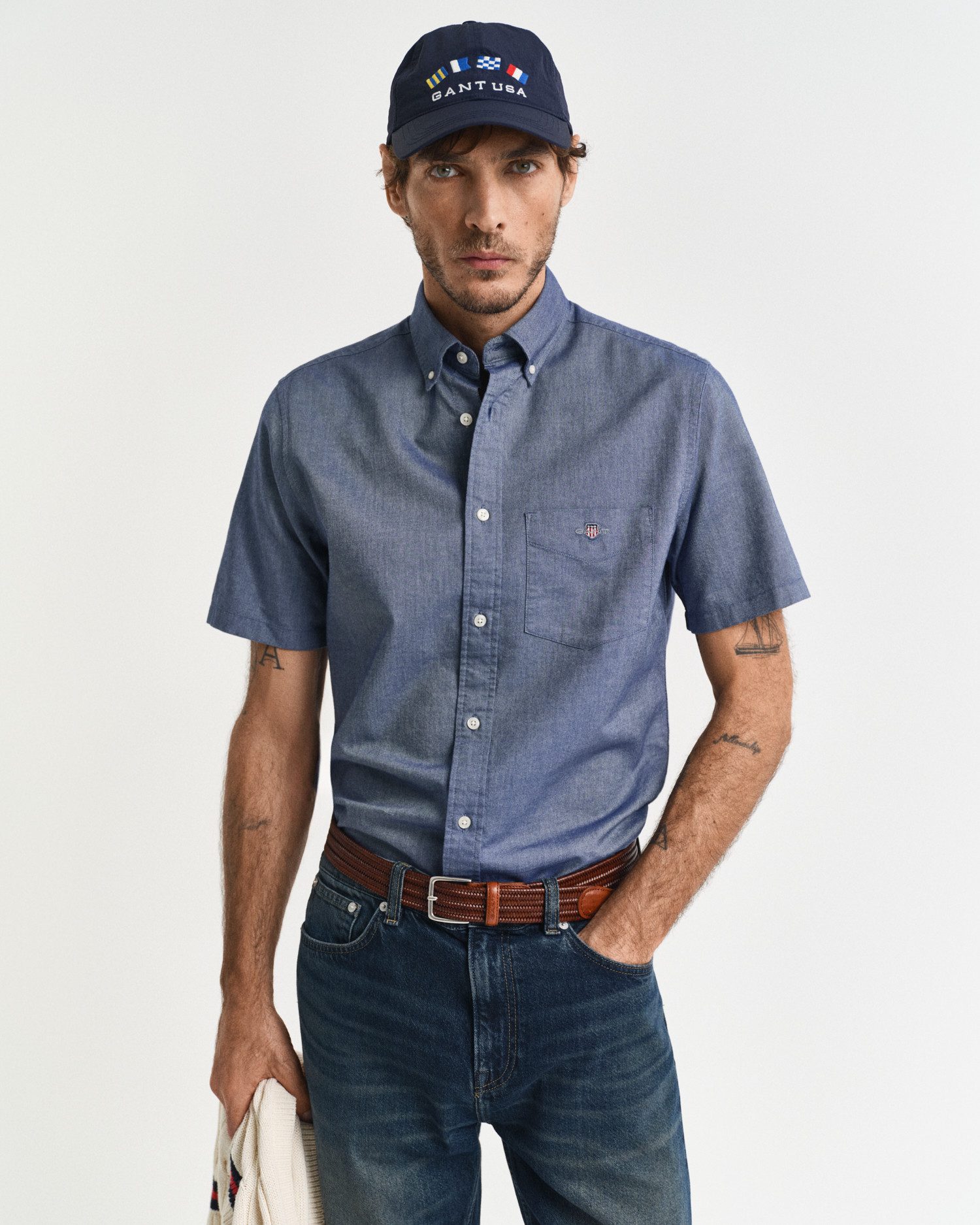 Gant Overhemd met korte mouwen REG OXFORD SHIRT