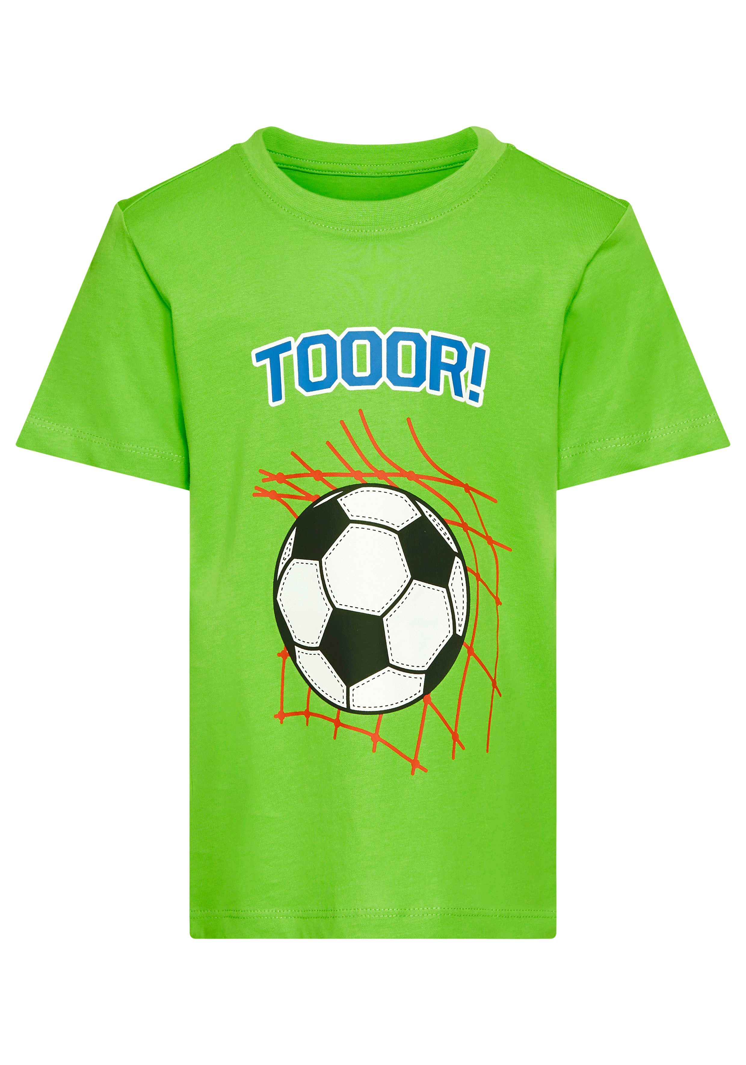 KIDSWORLD T-shirt Voetbal-print: TOOOR Korte mouwen, basic pasvorm, met statements/slogans