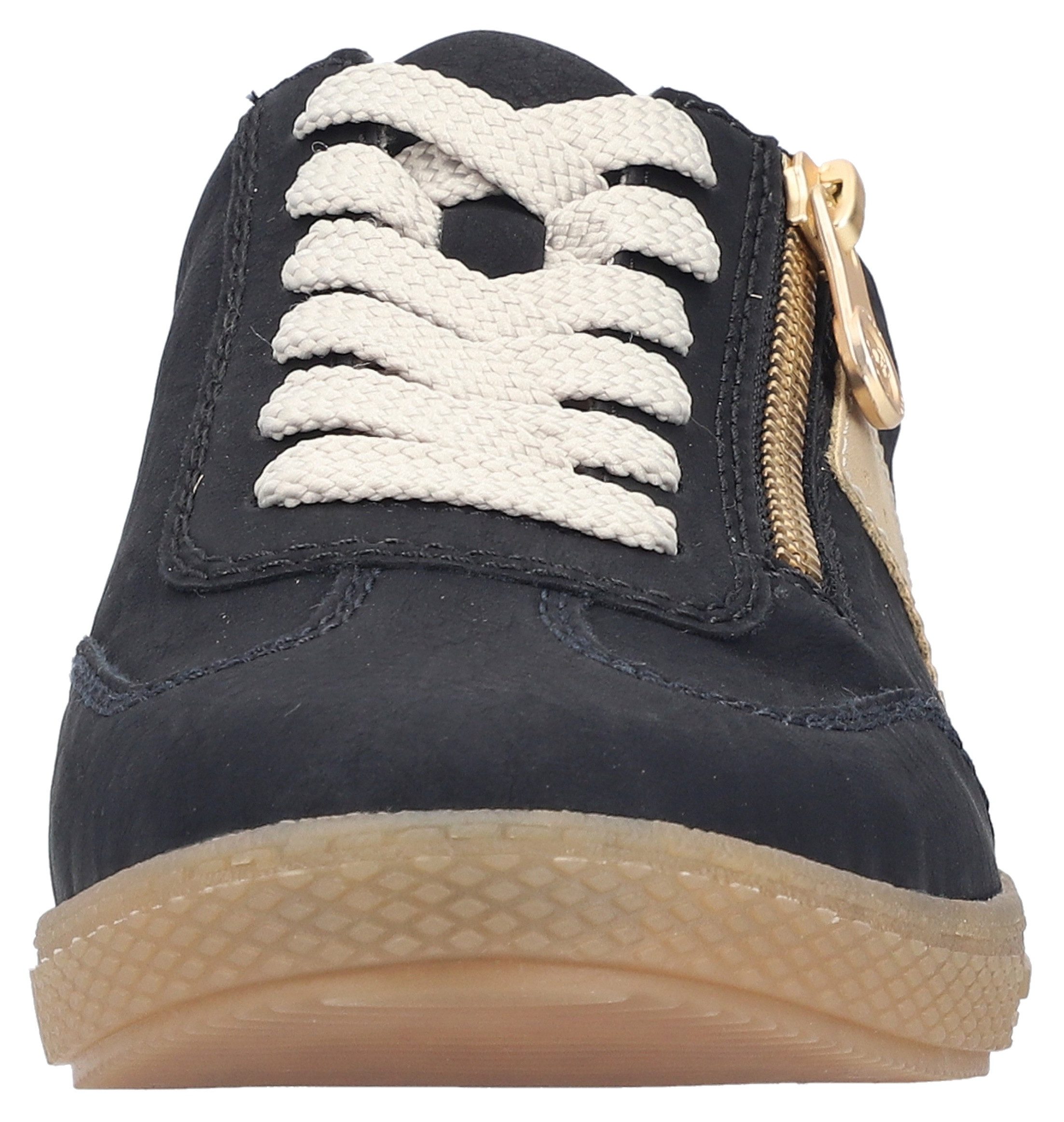 Rieker Sneakers , lage schoen, vrijetijdsschoen, veterschoen met ritssluiting