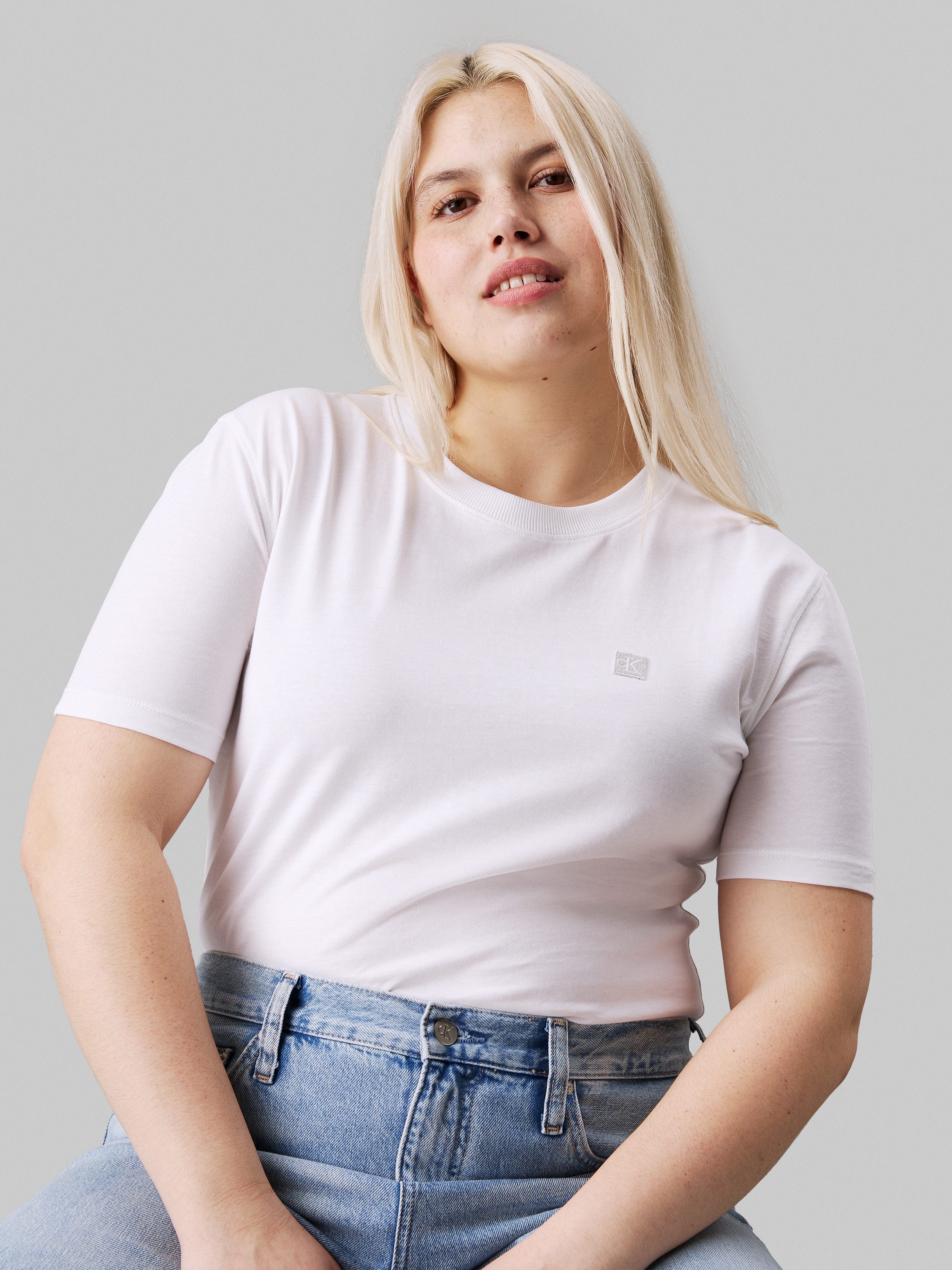 Calvin Klein Jeans Plus T-shirt PLUS CK EMBRO BADGE REGULAR TEE