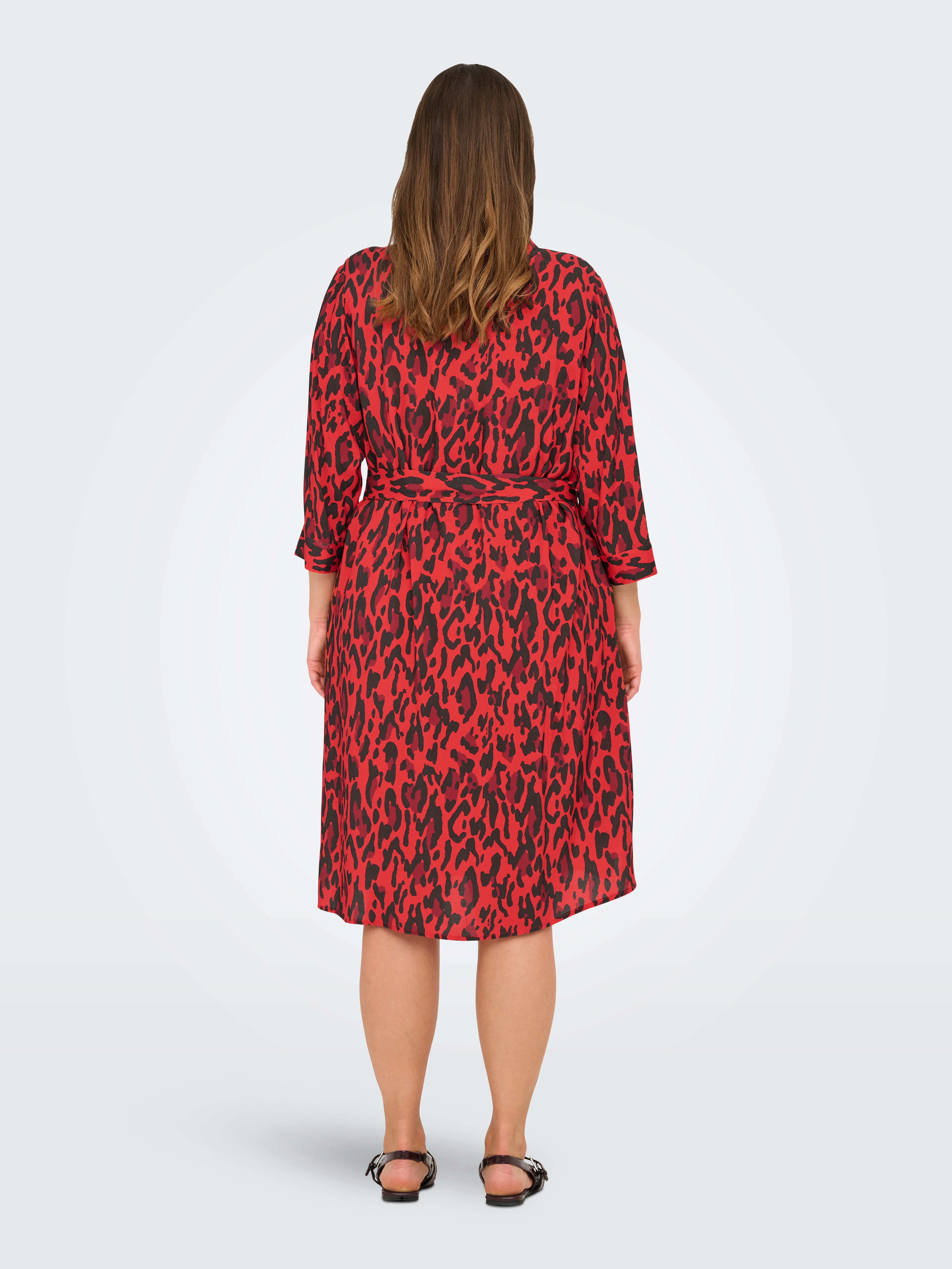 ONLY CARMAKOMA Blousejurk CARHARMONY LIFE 3/4 BLK DRESS AOP BS