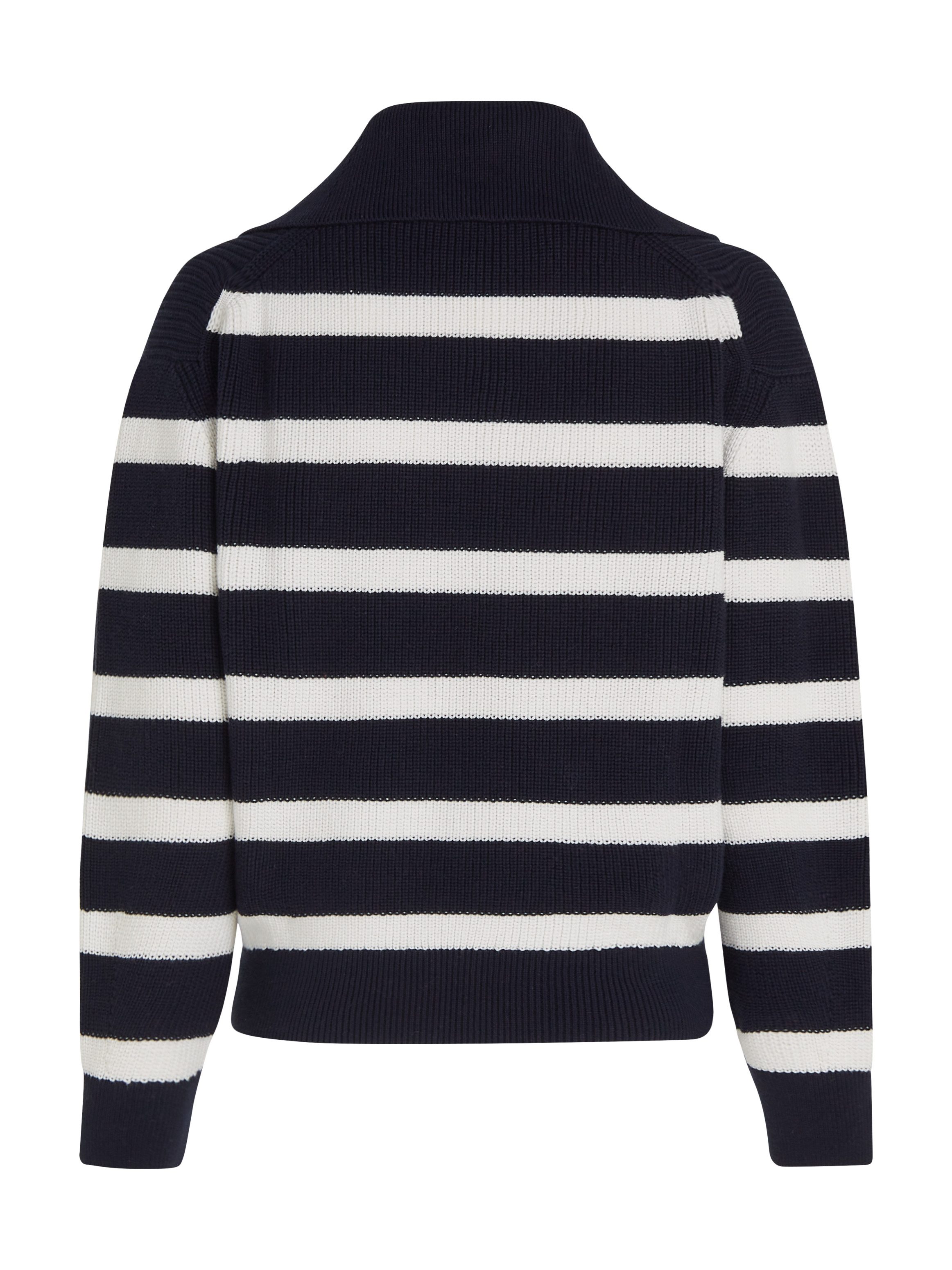 Tommy Hilfiger Schipperstrui CO CARDI STITCH 1/2 ZIP SWEATER