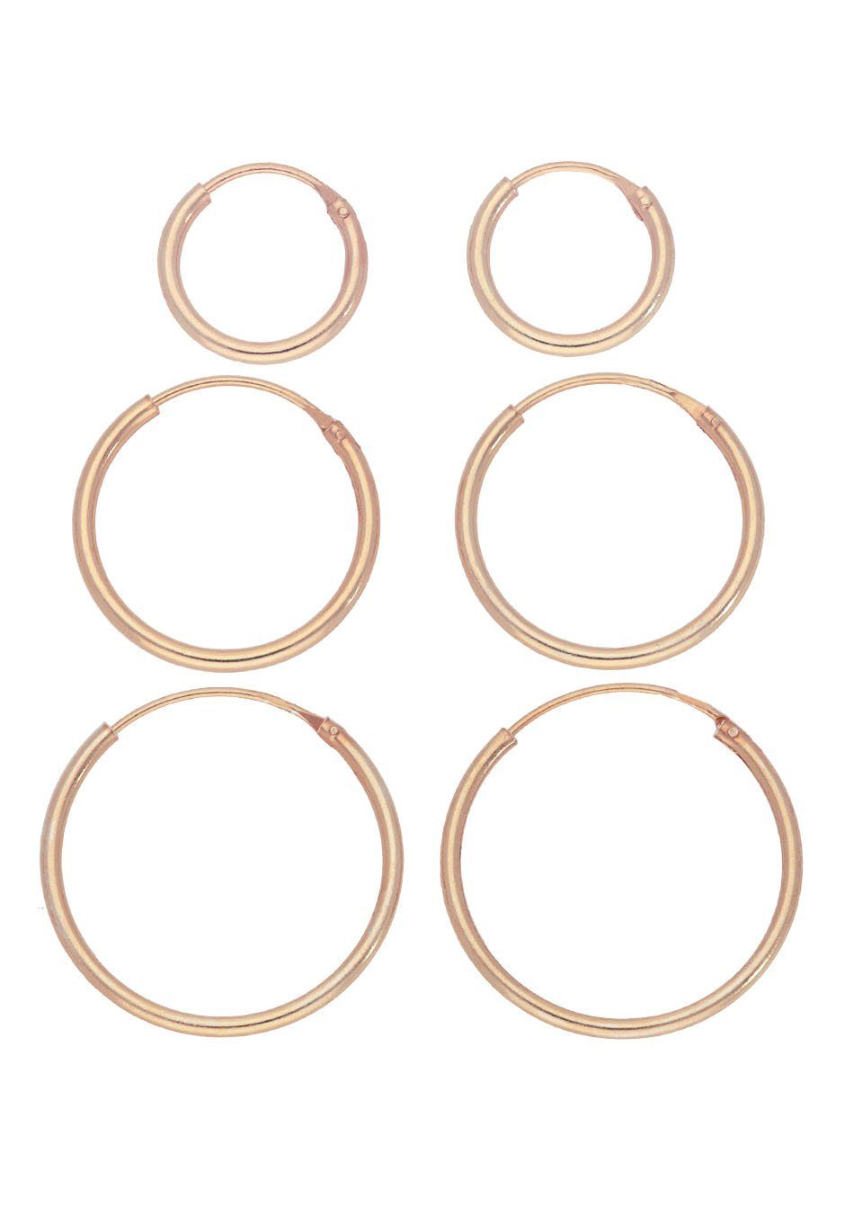 Firetti Set oorringen Multipack sieraad cadeau zilver 925 oorbellen creolen set (set, 6-delig) dames oorbellen goud(kleur)