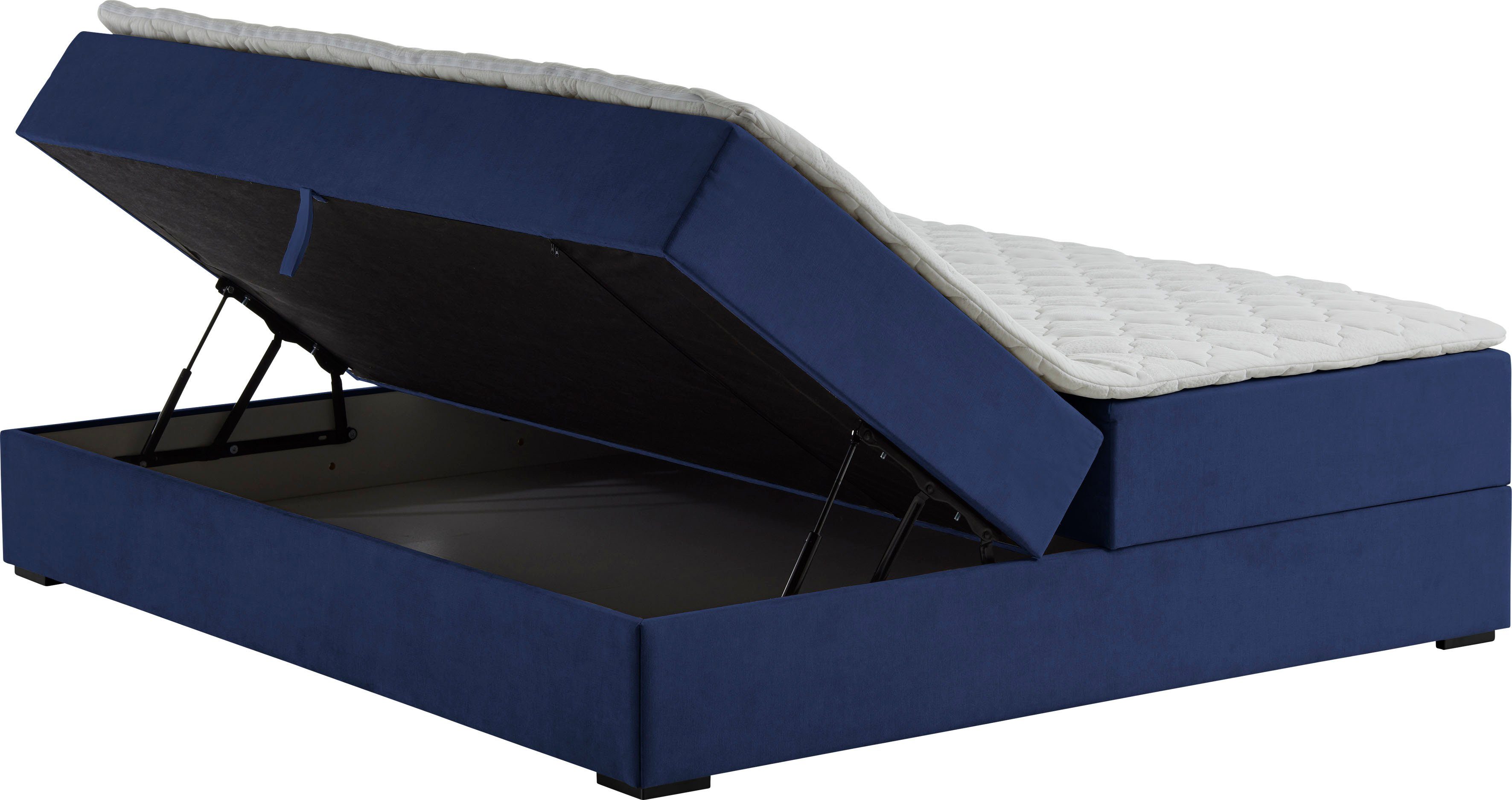 ATLANTIC home collection Boxspring Lucy zonder hoofdbord, vrij plaatsbaar, met bedkist