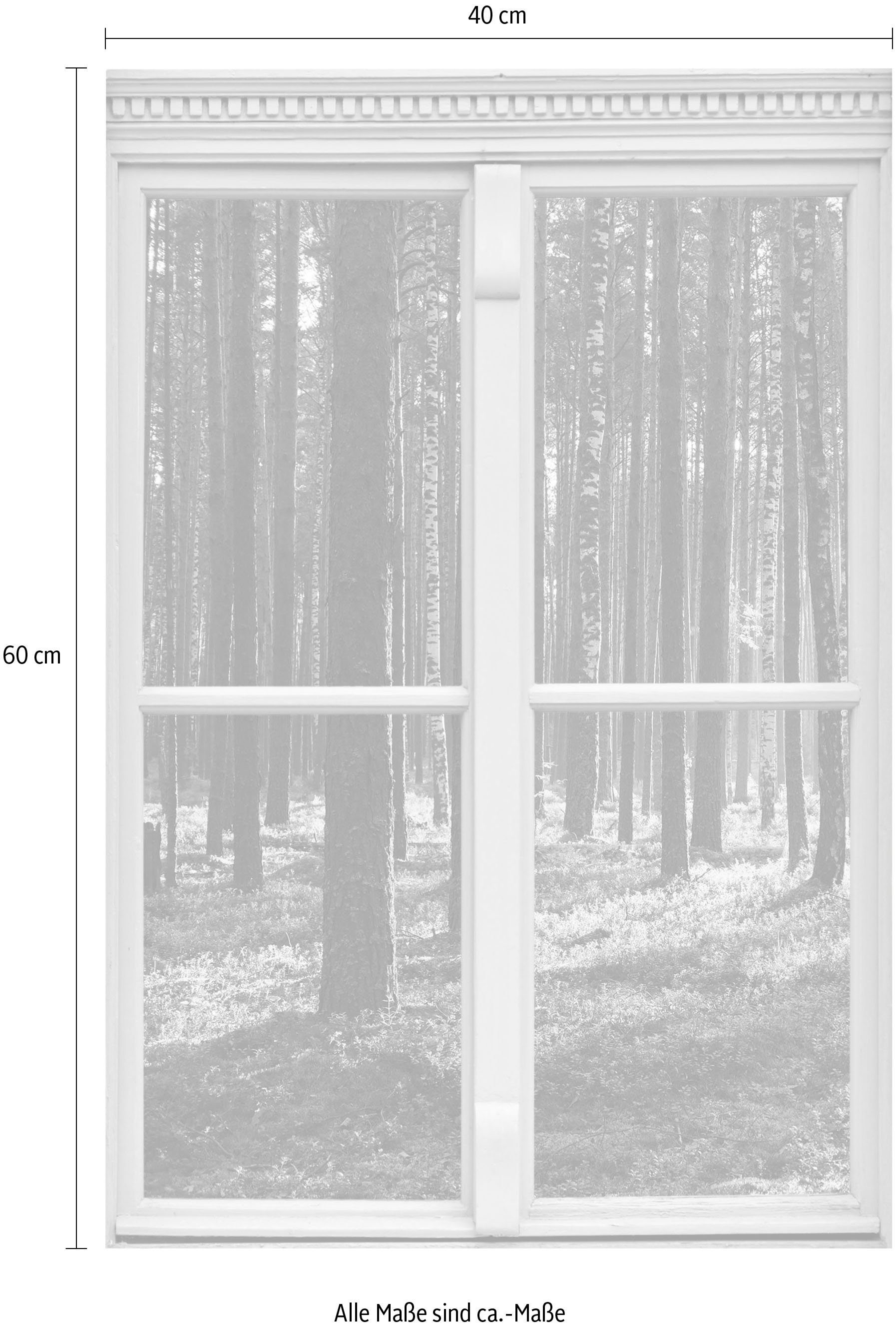 queence Wandfolie Bos Muursticker, muurdecoratie, zelfklevend, 3D, raam